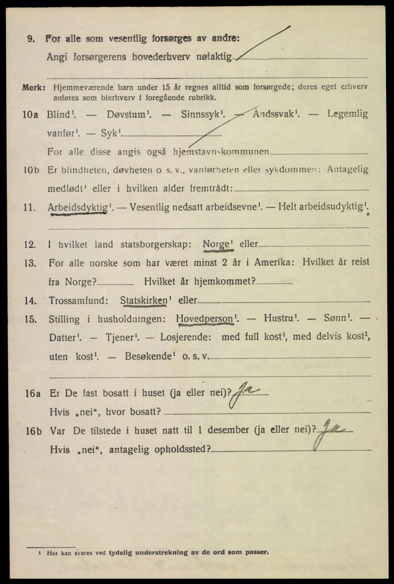 SAK, 1920 census for Eiken, 1920, p. 1274