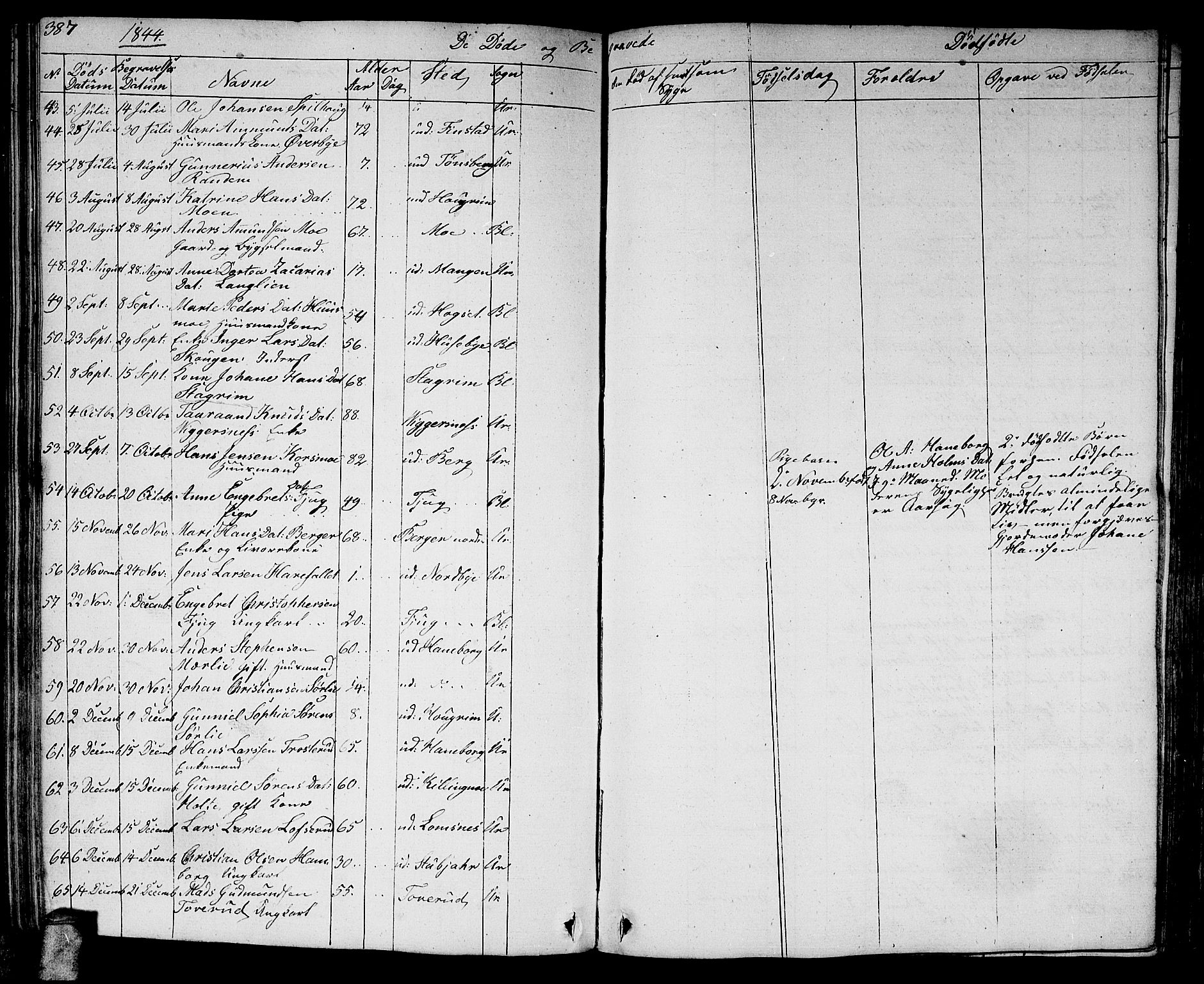 Aurskog prestekontor Kirkebøker, AV/SAO-A-10304a/G/Ga/L0002: Parish register (copy) no. I 2, 1829-1857, p. 387