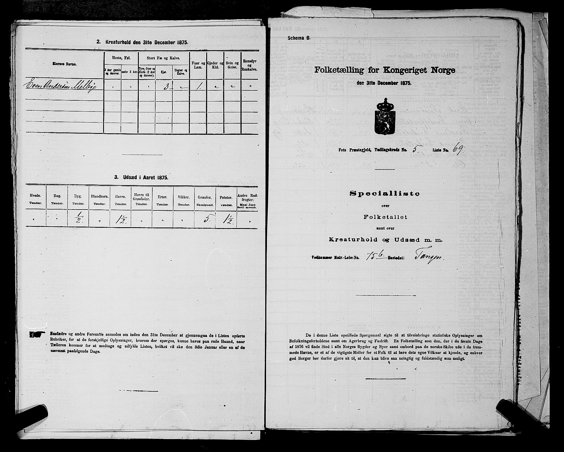 RA, 1875 census for 0227P Fet, 1875, p. 786