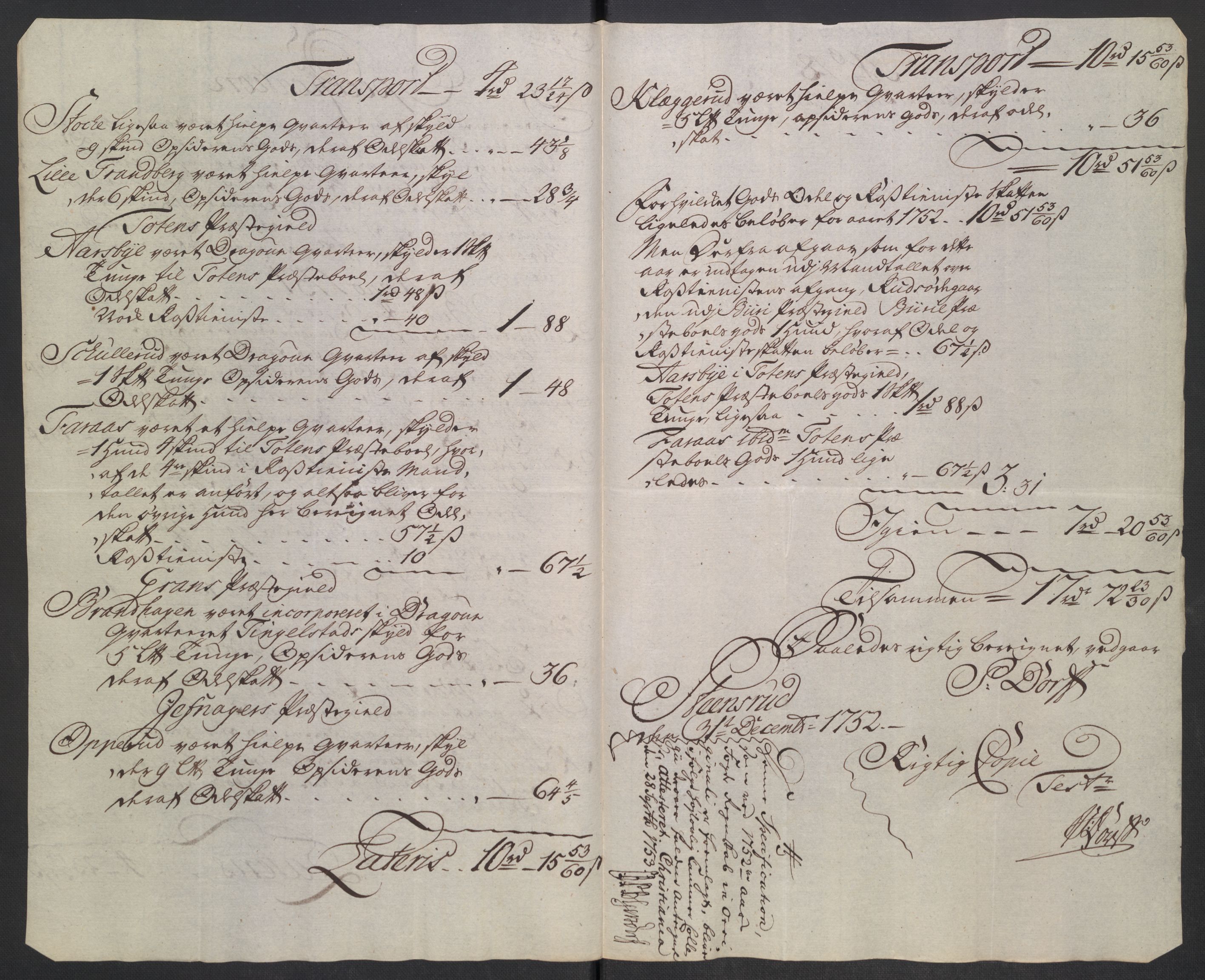 Rentekammeret inntil 1814, Reviderte regnskaper, Fogderegnskap, AV/RA-EA-4092/R18/L1349: Fogderegnskap Hadeland, Toten og Valdres, 1752-1753, p. 349