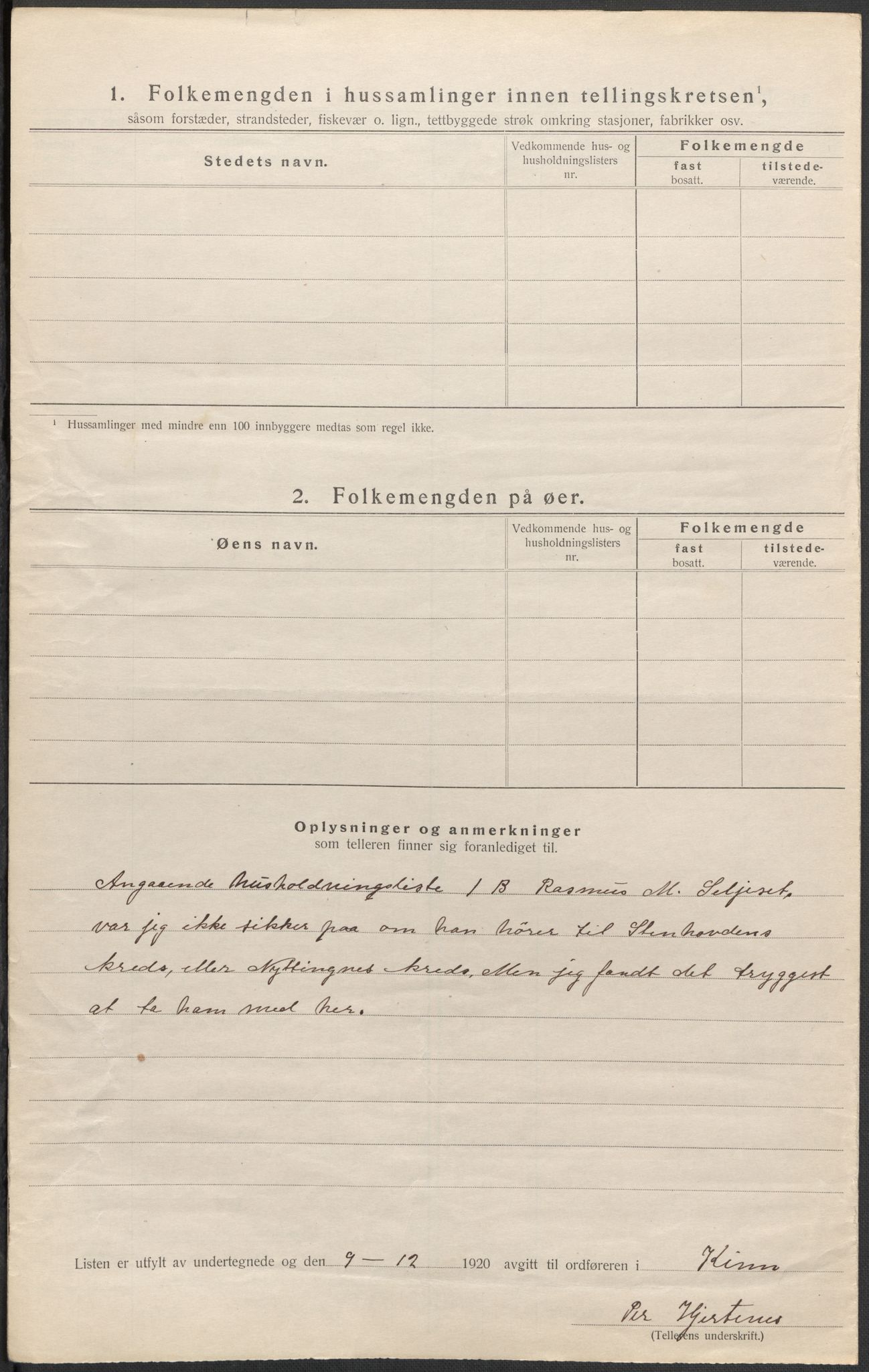 SAB, 1920 census for Kinn, 1920, p. 94