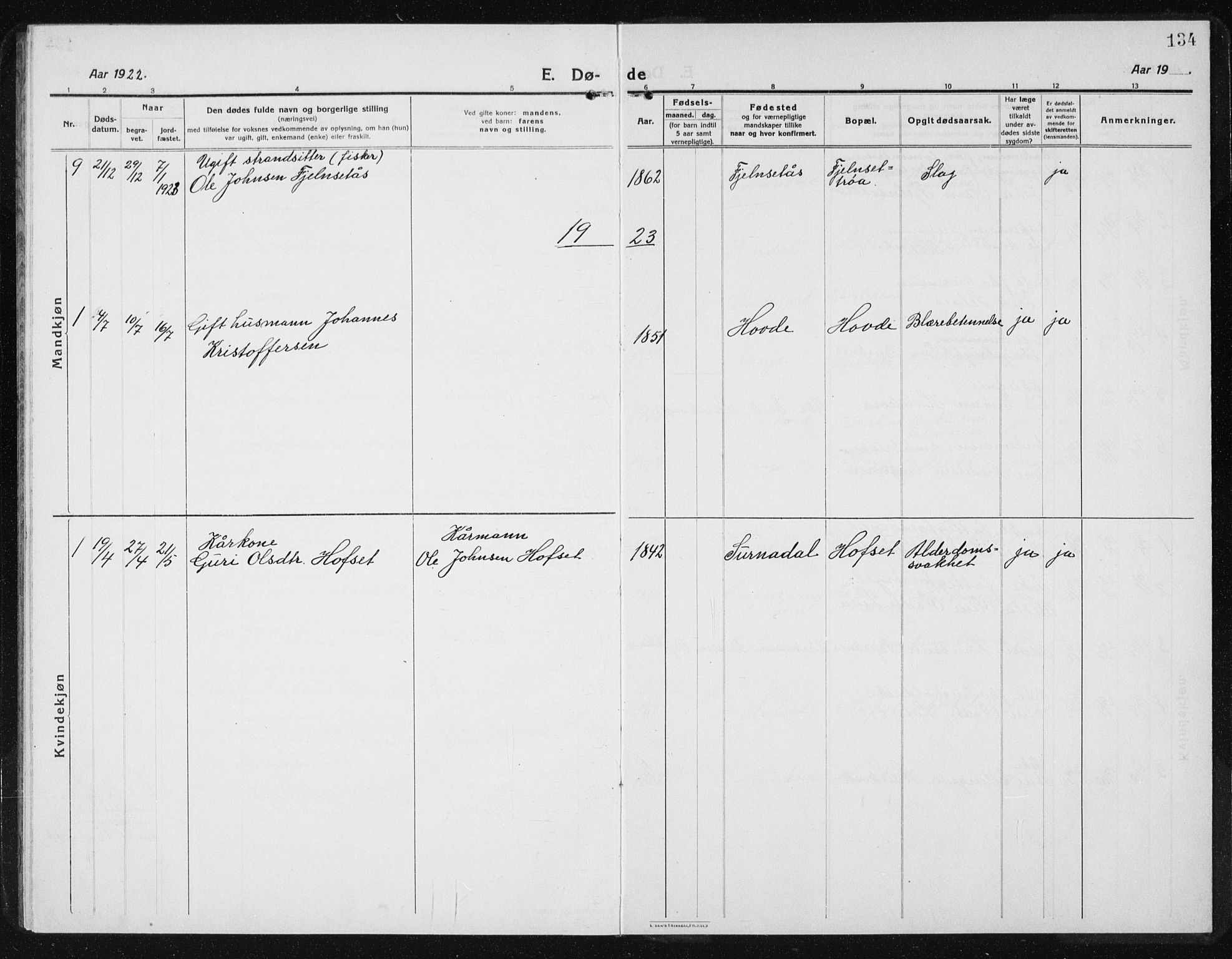 Ministerialprotokoller, klokkerbøker og fødselsregistre - Sør-Trøndelag, SAT/A-1456/631/L0515: Parish register (copy) no. 631C03, 1913-1939, p. 134