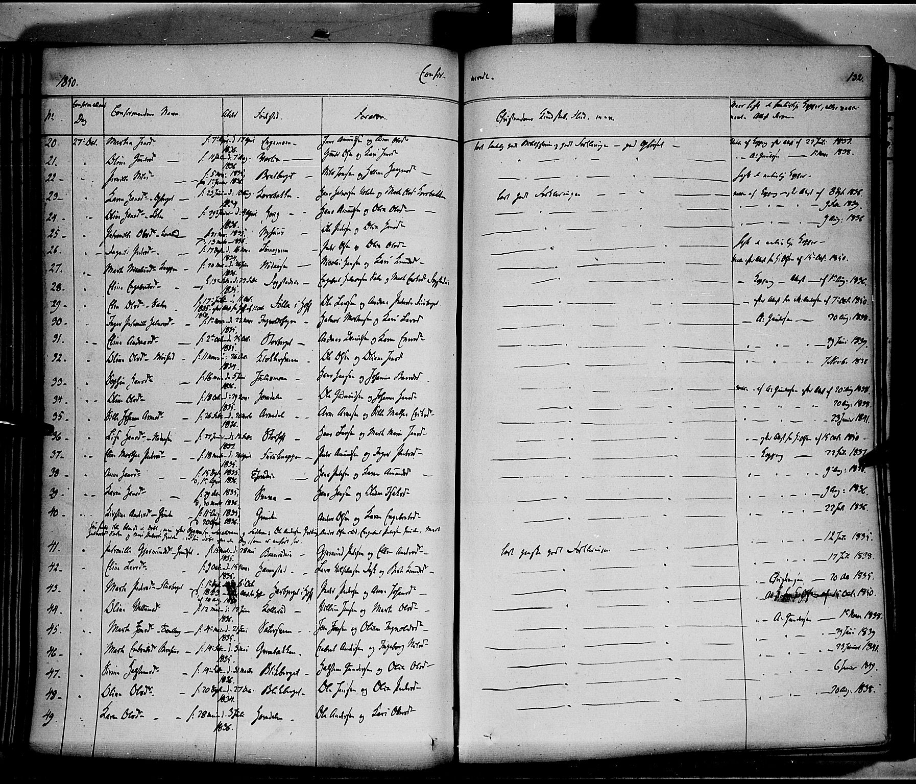 Elverum prestekontor, AV/SAH-PREST-044/H/Ha/Haa/L0009: Parish register (official) no. 9, 1843-1856, p. 132