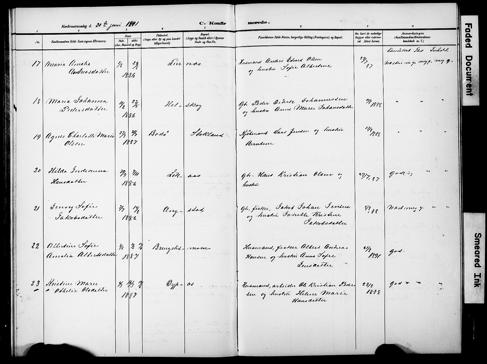 Ministerialprotokoller, klokkerbøker og fødselsregistre - Nordland, SAT/A-1459/852/L0755: Parish register (copy) no. 852C06, 1895-1902