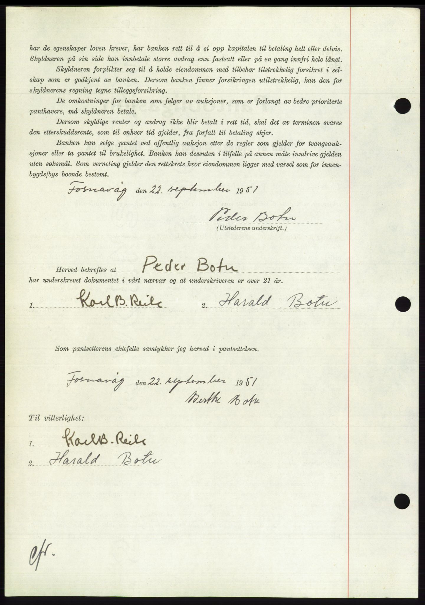 Søre Sunnmøre sorenskriveri, AV/SAT-A-4122/1/2/2C/L0120: Mortgage book no. 8B, 1951-1951, Diary no: : 1771/1951