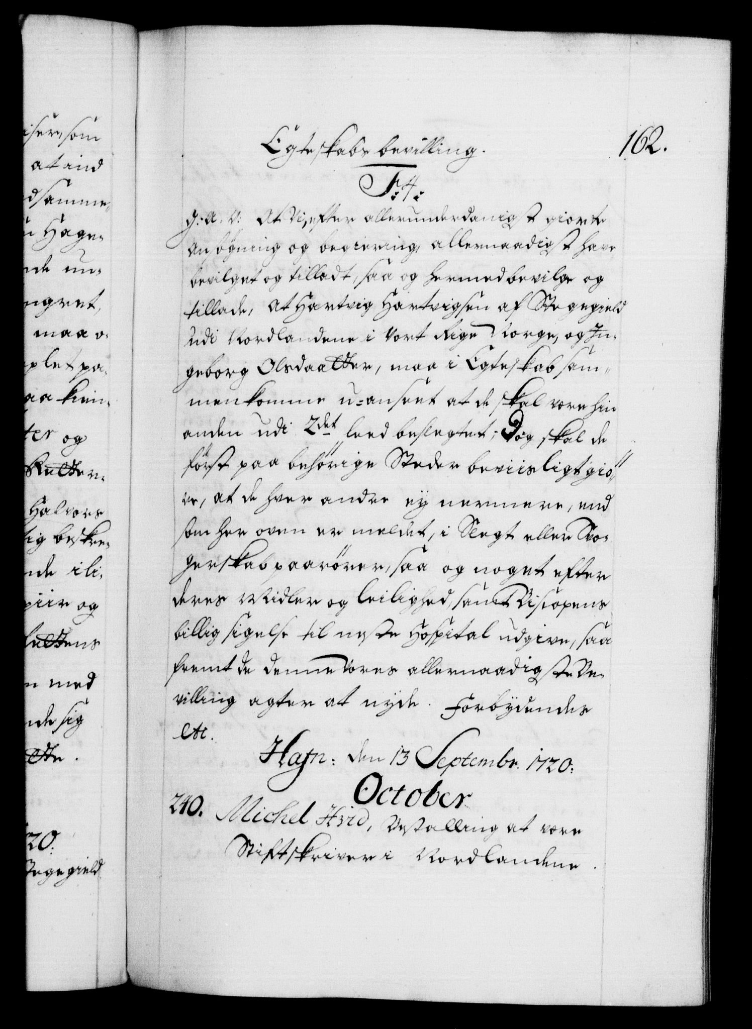 Danske Kanselli 1572-1799, RA/EA-3023/F/Fc/Fca/Fcaa/L0023: Norske registre, 1720-1722, p. 162a