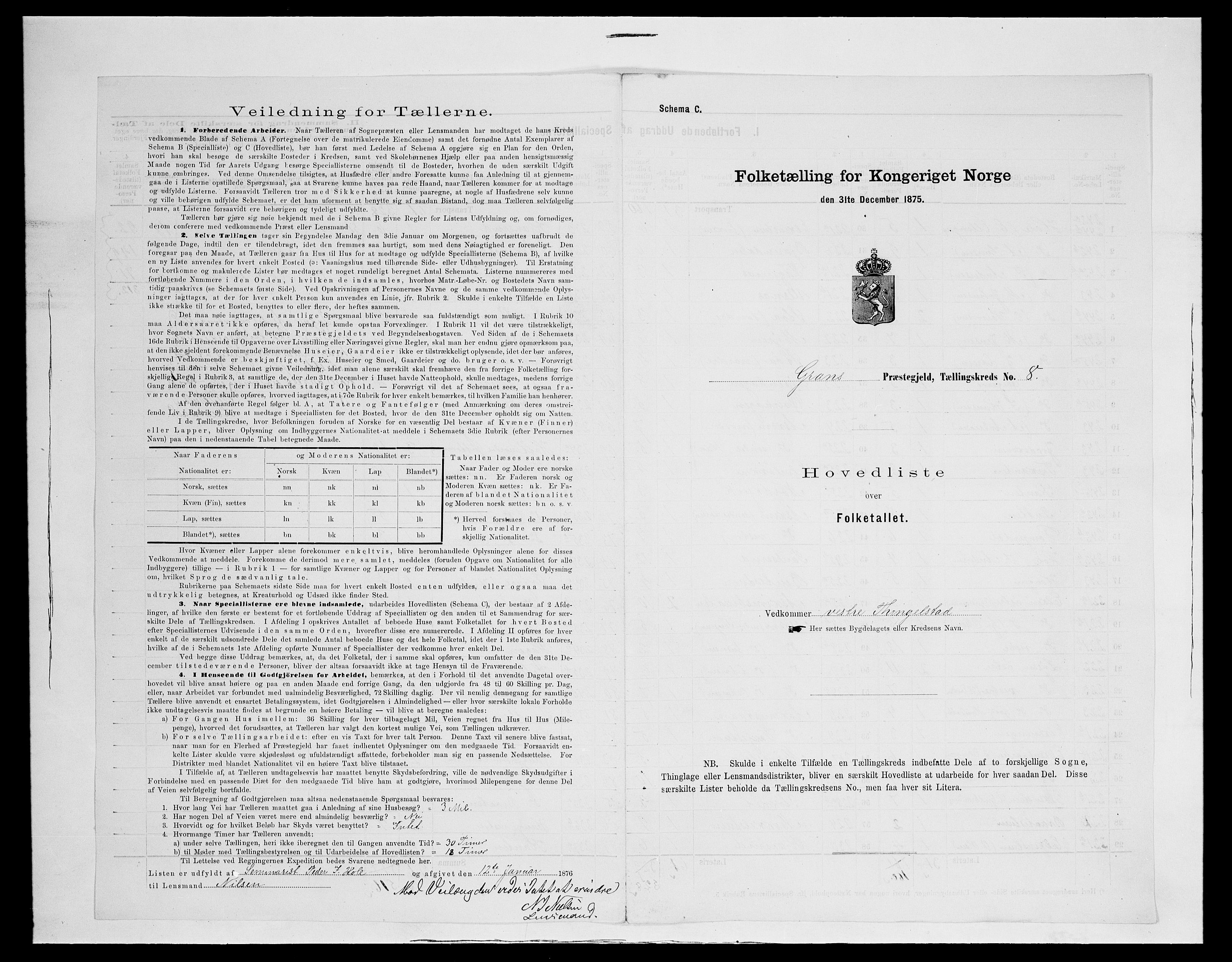 SAH, 1875 census for 0534P Gran, 1875, p. 44