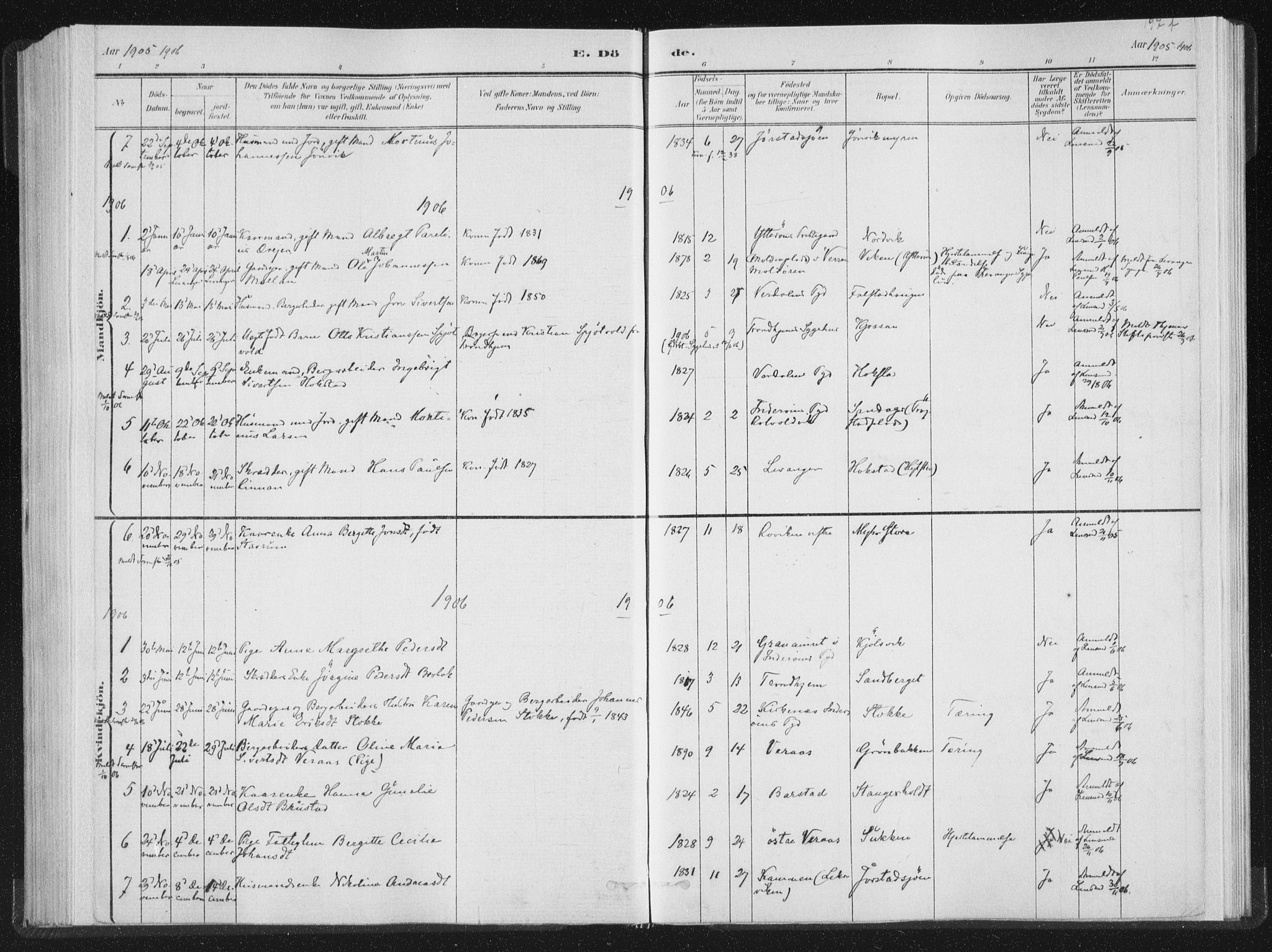 Ministerialprotokoller, klokkerbøker og fødselsregistre - Nord-Trøndelag, AV/SAT-A-1458/722/L0220: Parish register (official) no. 722A07, 1881-1908, p. 197f