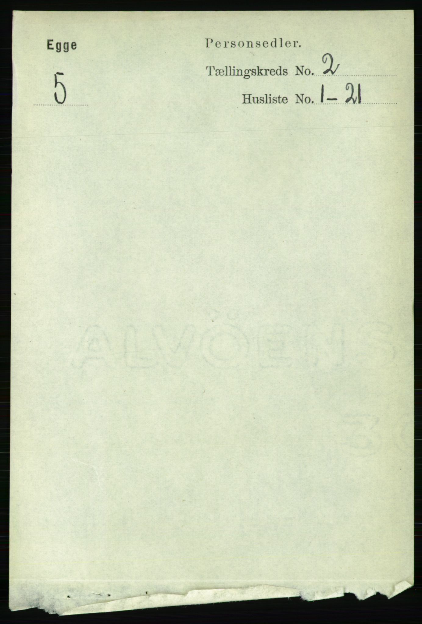 RA, 1891 census for 1733 Egge, 1891, p. 503