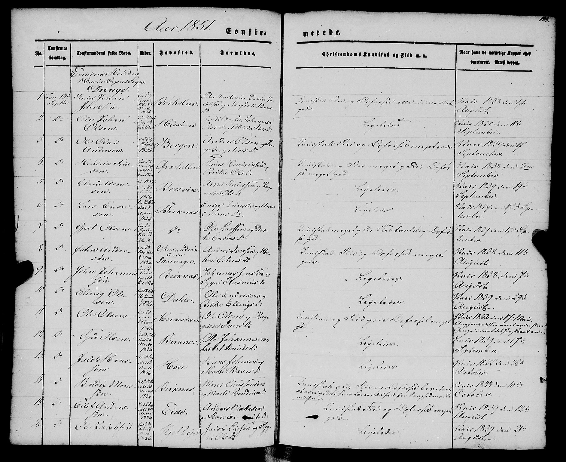 Gulen sokneprestembete, AV/SAB-A-80201/H/Haa/Haaa/L0021: Parish register (official) no. A 21, 1848-1858, p. 146