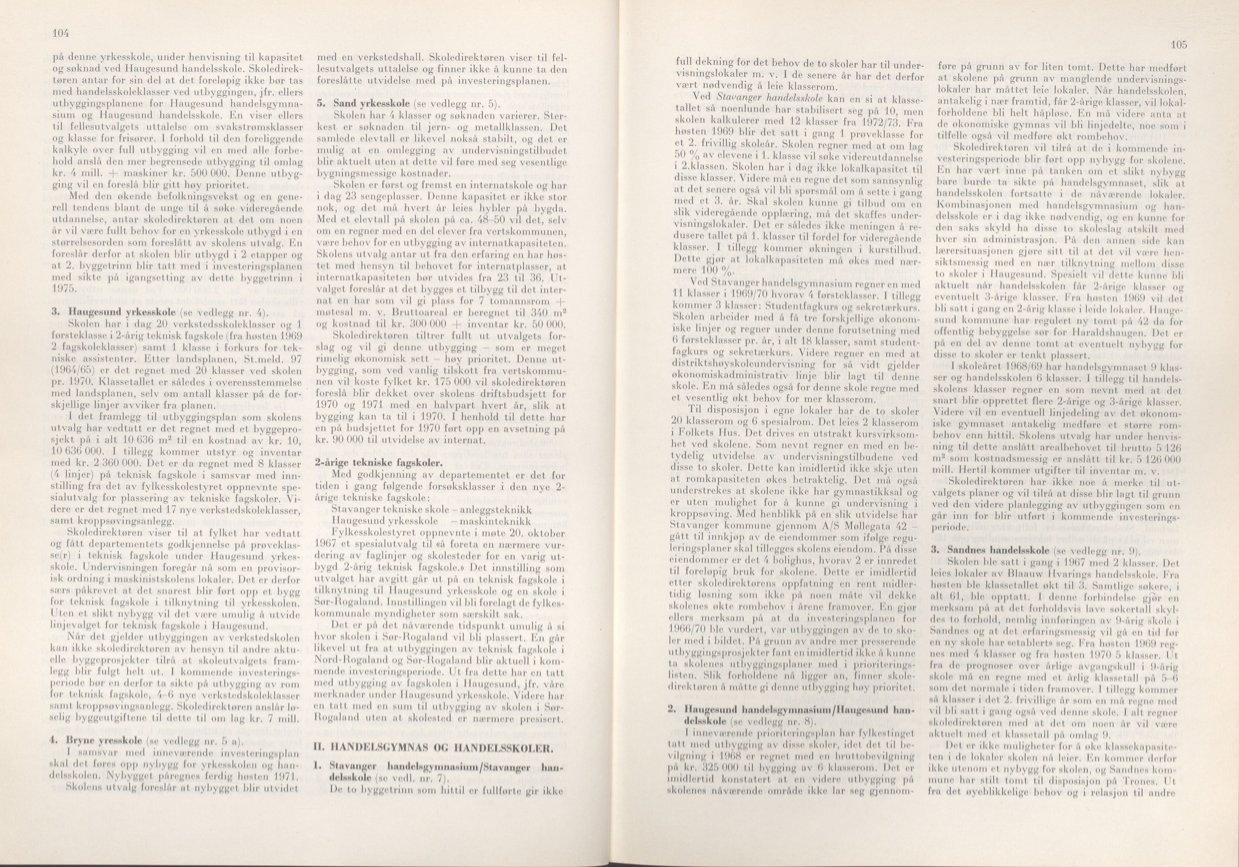 Rogaland fylkeskommune - Fylkesrådmannen , IKAR/A-900/A/Aa/Aaa/L0090: Møtebok , 1970, p. 104-105