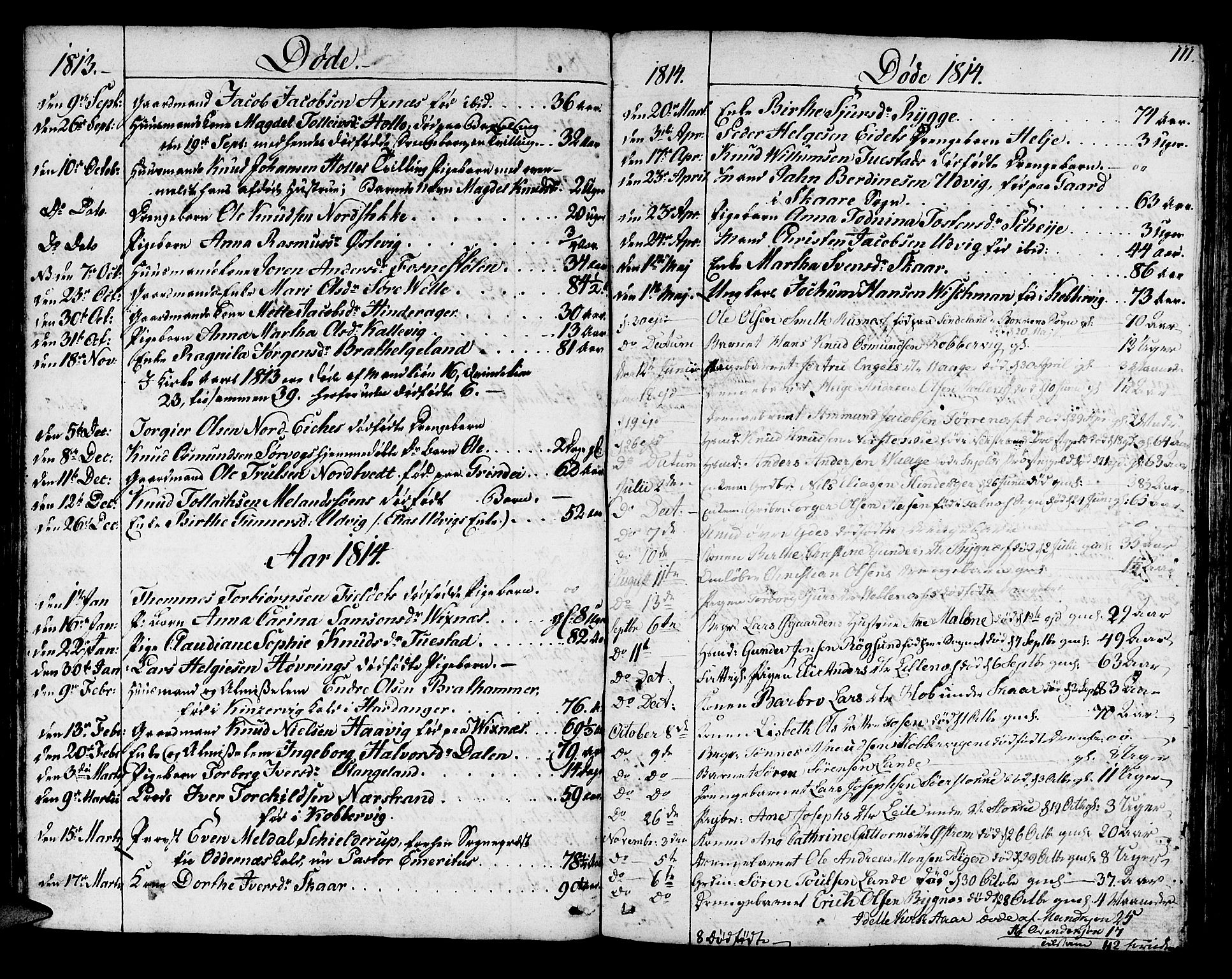 Avaldsnes sokneprestkontor, SAST/A -101851/H/Ha/Haa/L0003: Parish register (official) no. A 3, 1801-1817, p. 111