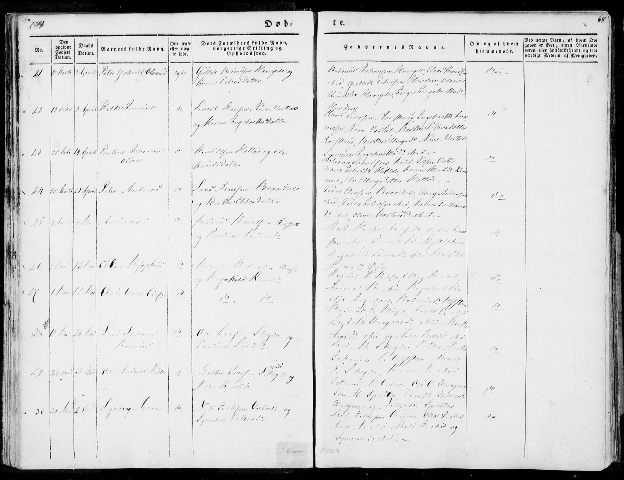 Ministerialprotokoller, klokkerbøker og fødselsregistre - Møre og Romsdal, AV/SAT-A-1454/509/L0104: Parish register (official) no. 509A02, 1833-1847, p. 68