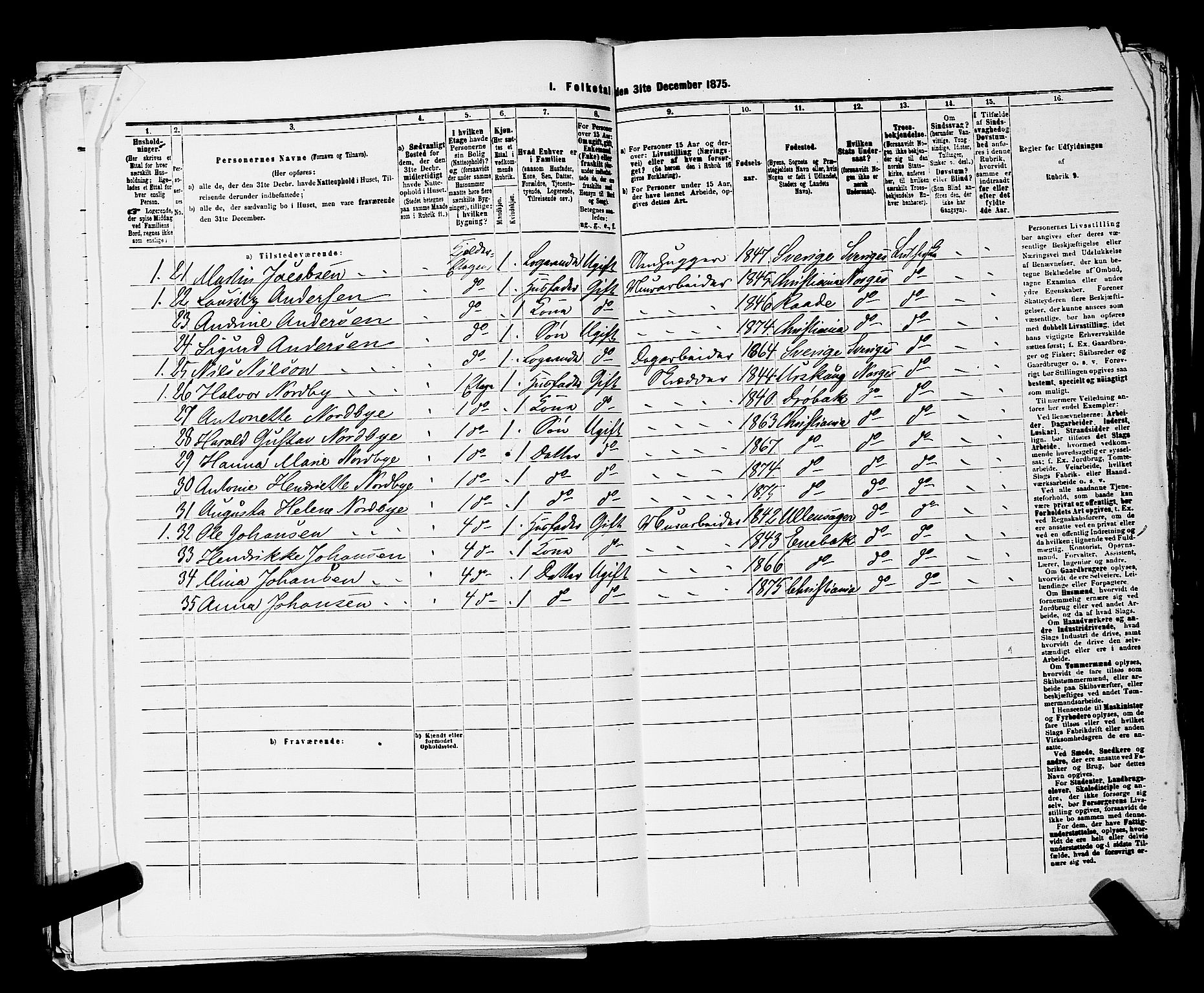 RA, 1875 census for 0301 Kristiania, 1875, p. 5561