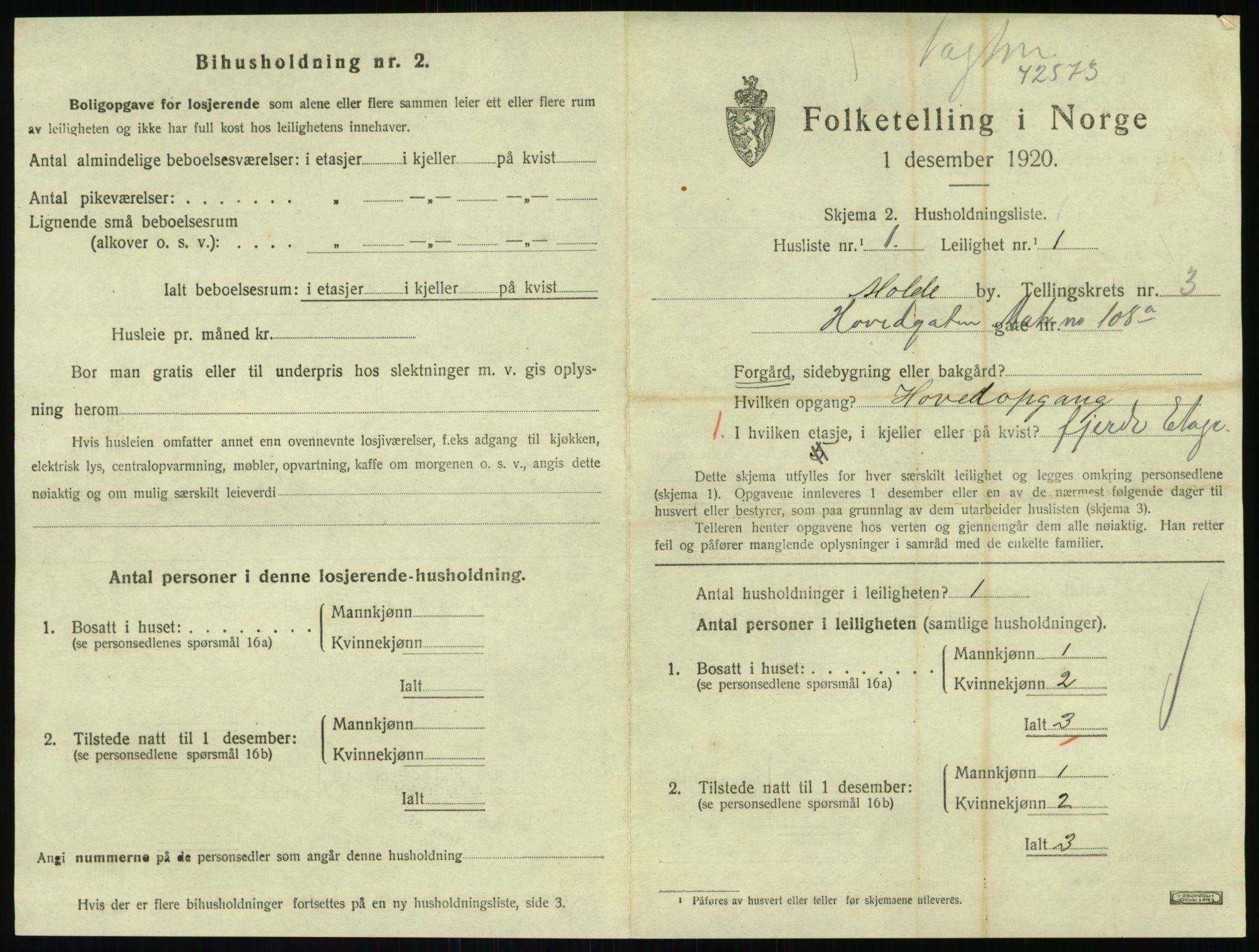 SAT, 1920 census for Molde, 1920, p. 1089