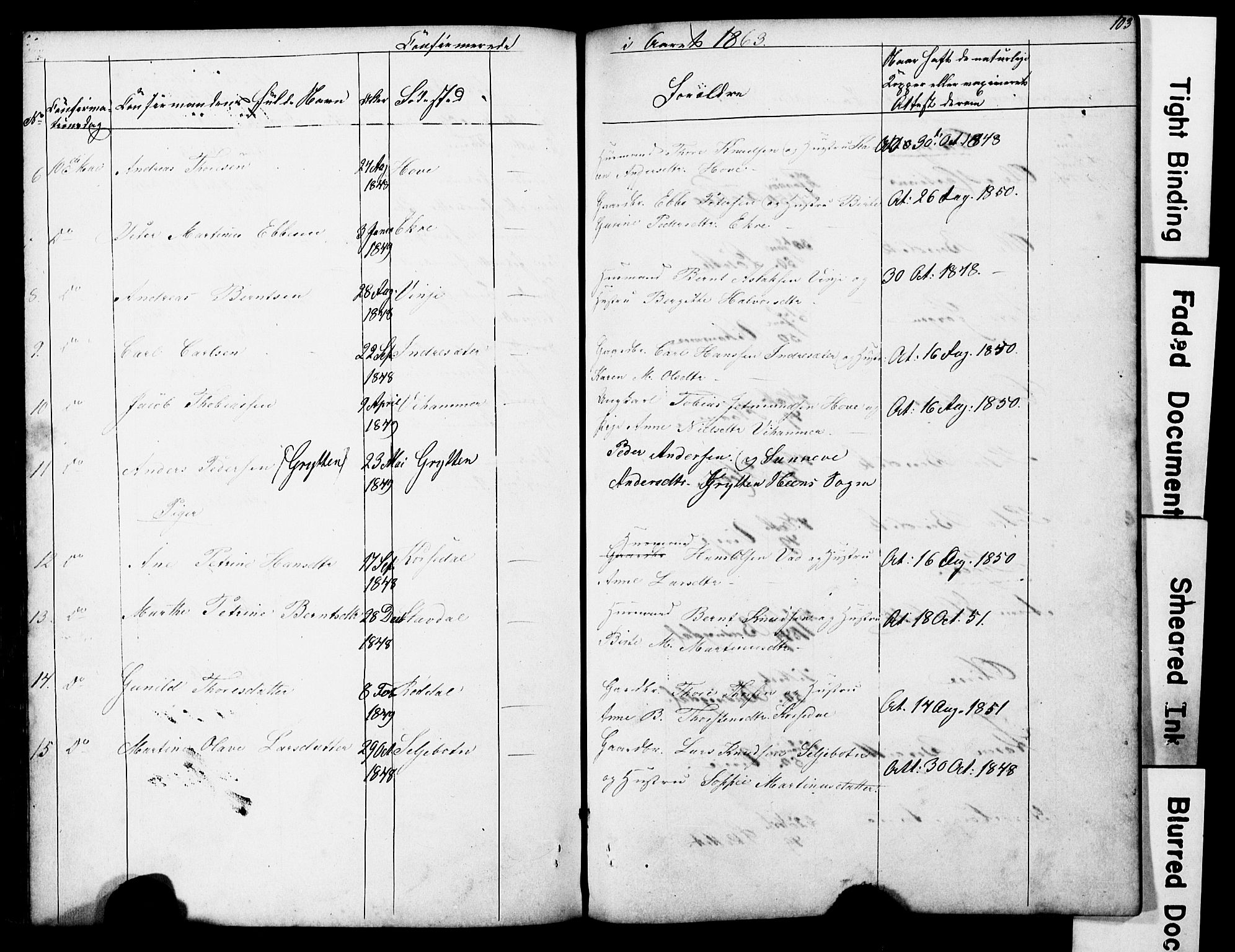 Ministerialprotokoller, klokkerbøker og fødselsregistre - Møre og Romsdal, AV/SAT-A-1454/521/L0301: Parish register (copy) no. 521C02, 1854-1881, p. 103