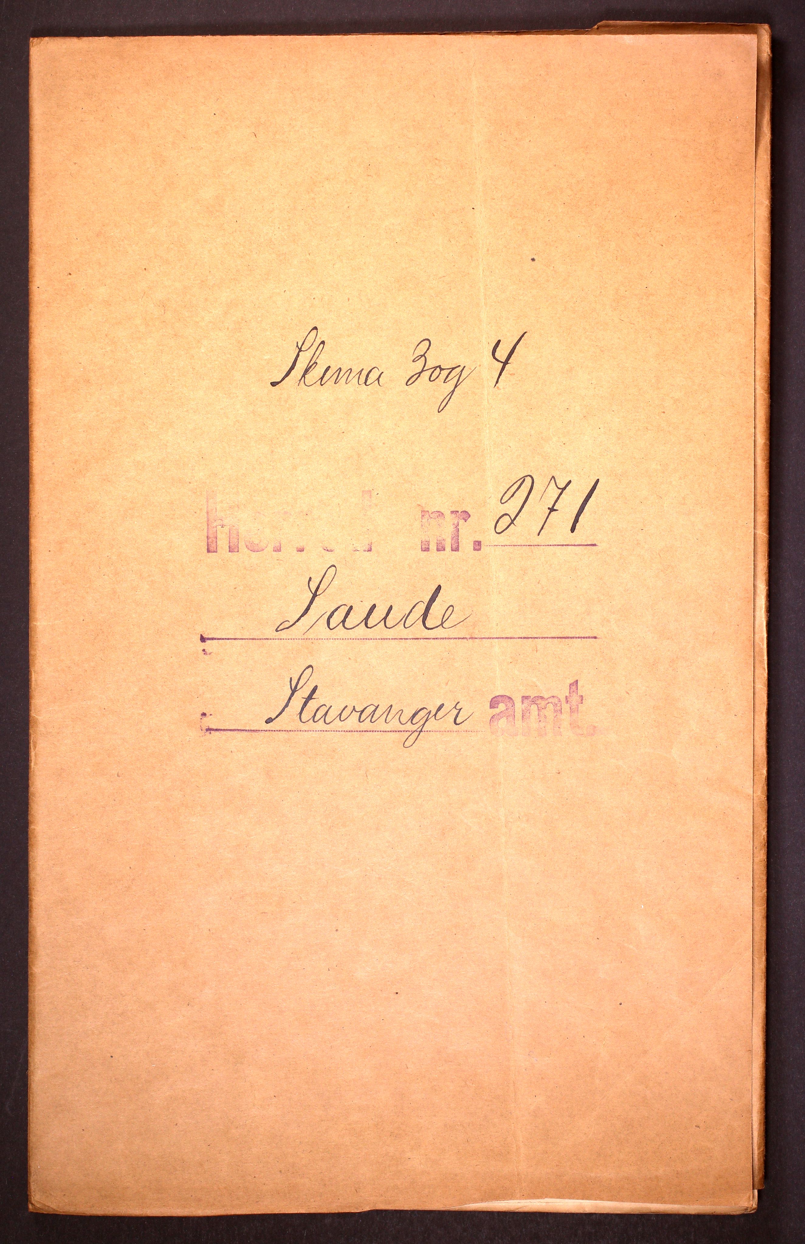 RA, 1910 census for Sauda, 1910, p. 1