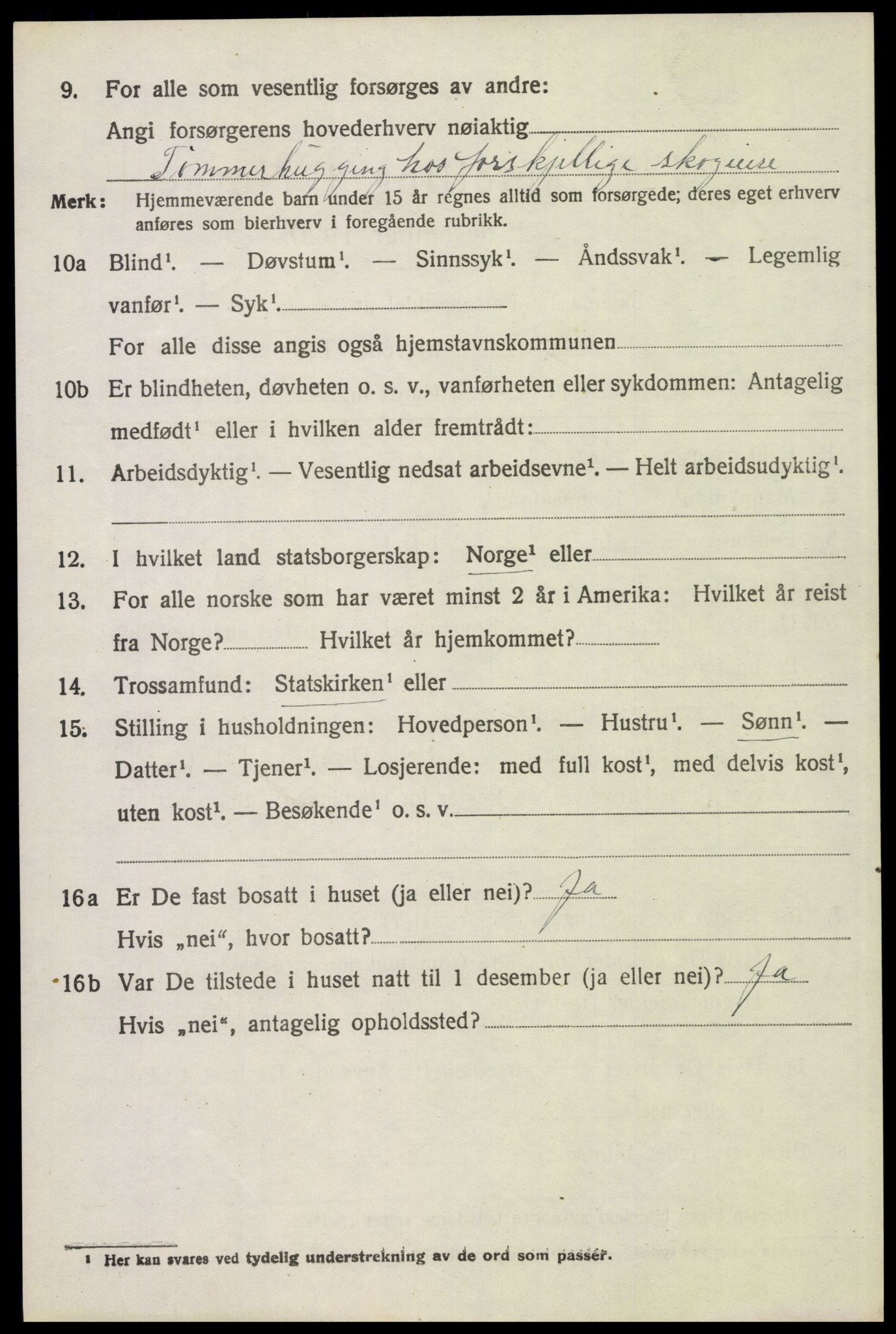 SAH, 1920 census for Trysil, 1920, p. 14650