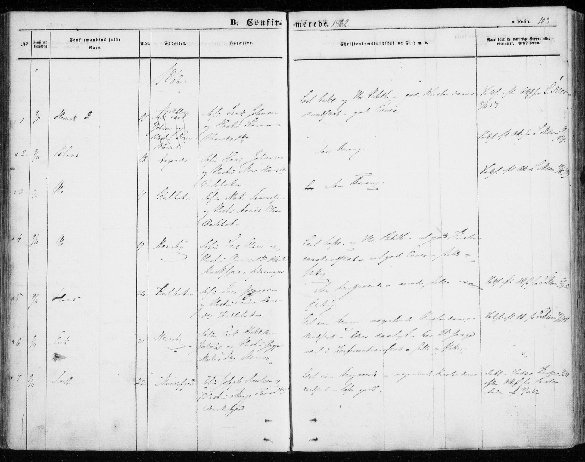 Nesseby sokneprestkontor, SATØ/S-1330/H/Ha/L0002kirke: Parish register (official) no. 2, 1856-1864, p. 103