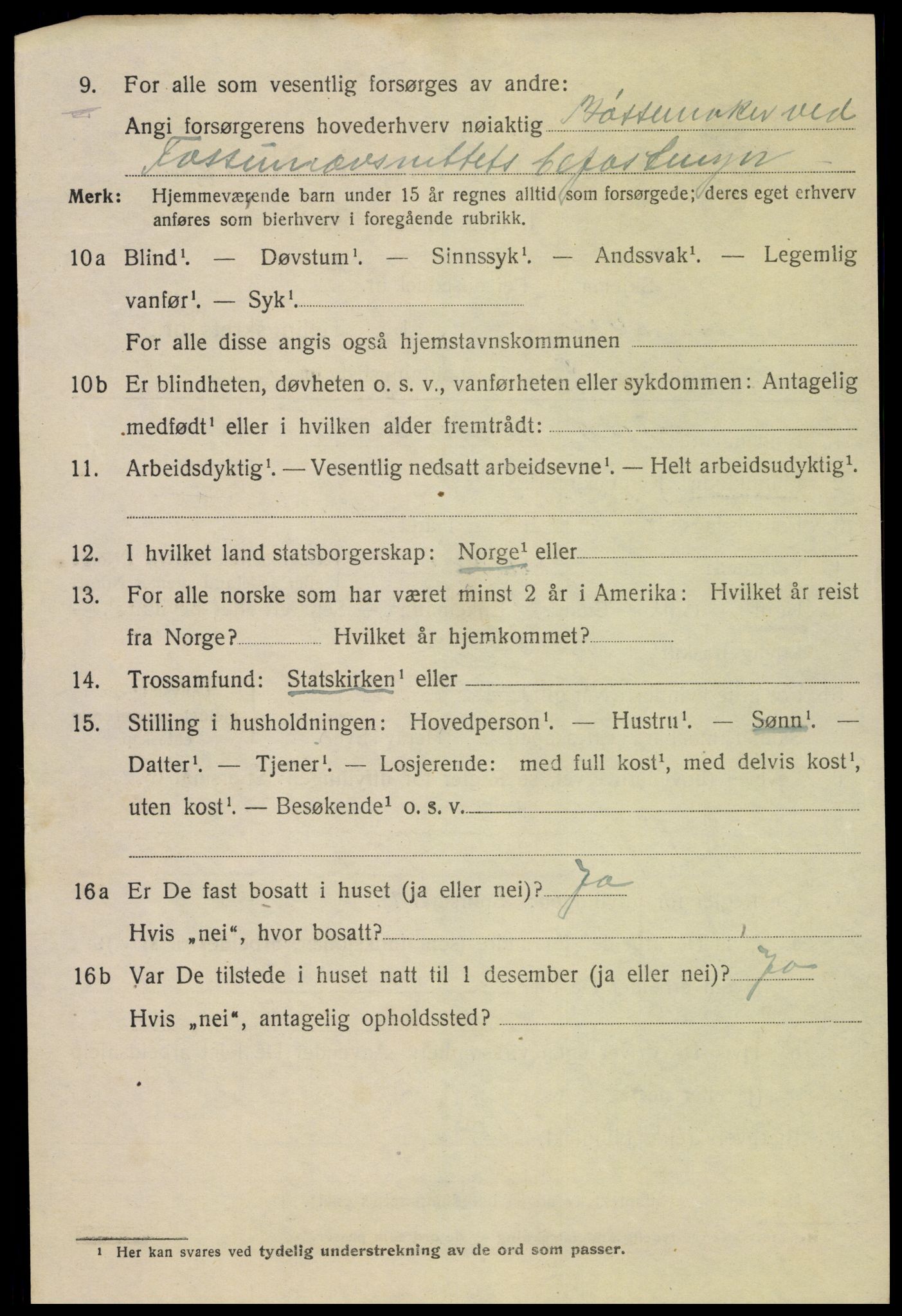 SAH, 1920 census for Kongsvinger, 1920, p. 1420