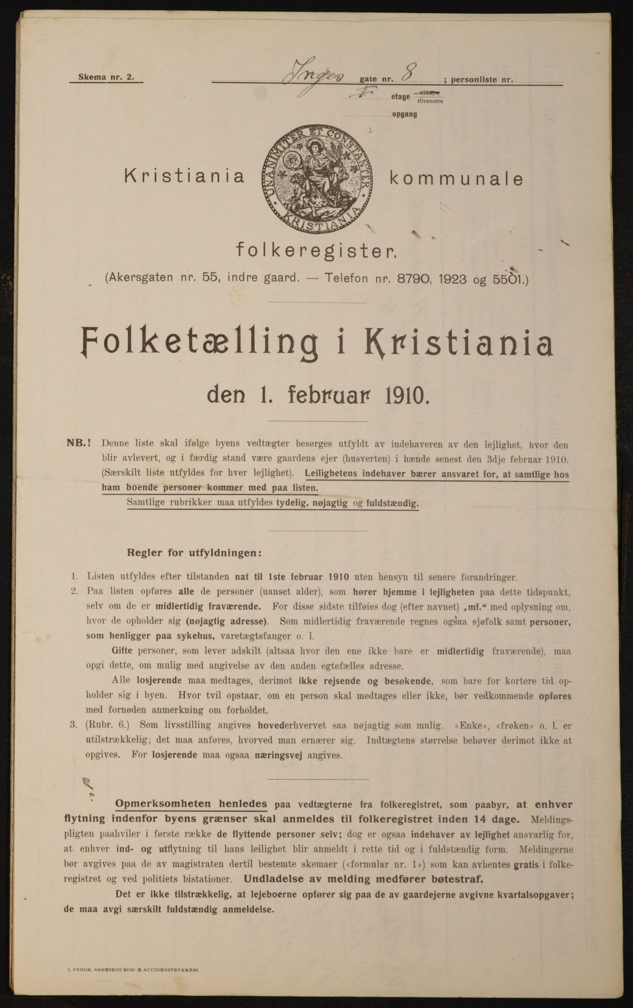 OBA, Municipal Census 1910 for Kristiania, 1910, p. 42961