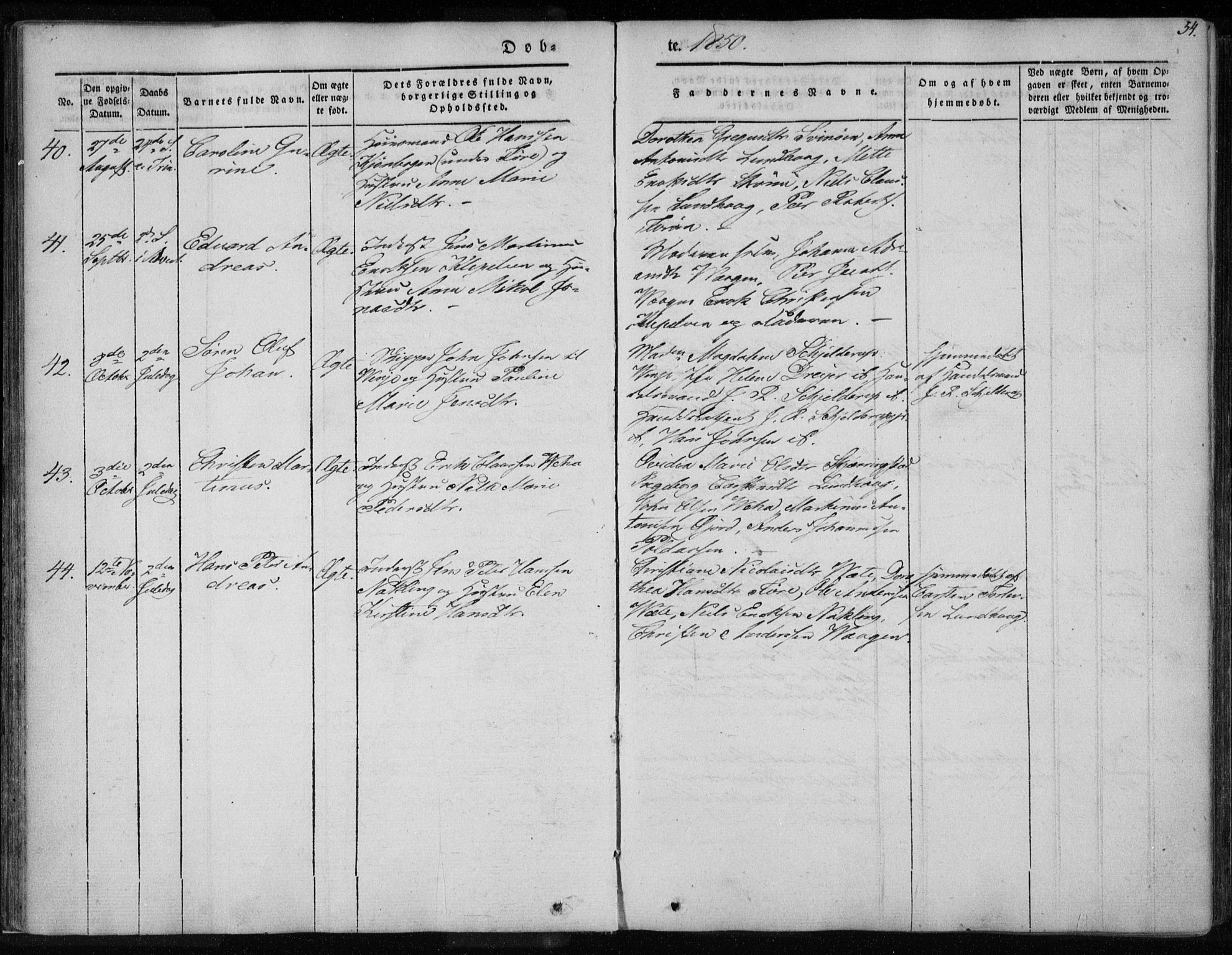 Ministerialprotokoller, klokkerbøker og fødselsregistre - Nordland, AV/SAT-A-1459/891/L1299: Parish register (official) no. 891A04, 1841-1856, p. 54