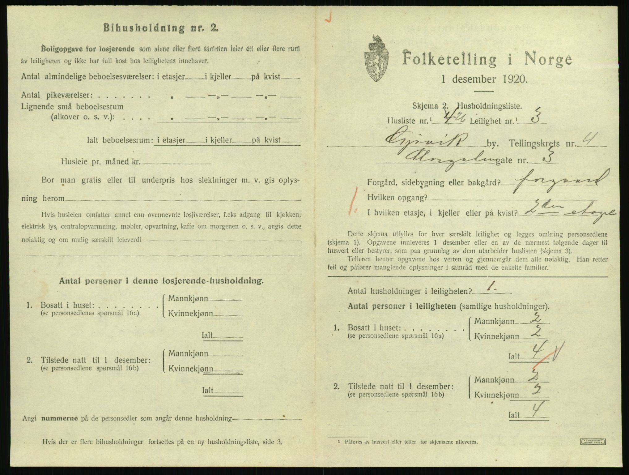 SAH, 1920 census for Gjøvik, 1920, p. 1988