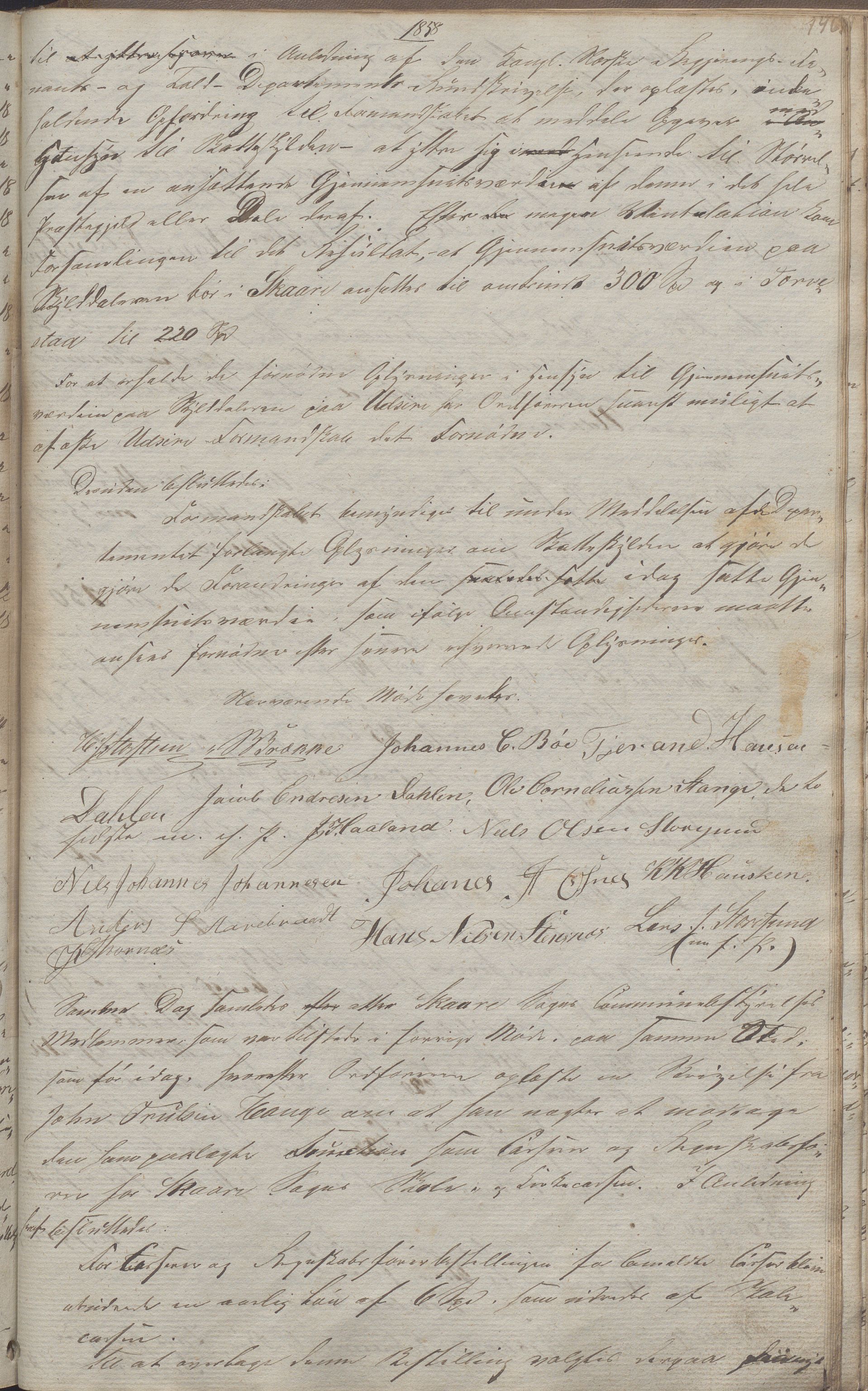 Torvastad kommune - Formannskapet, IKAR/K-101331/A/L0001: Forhandlingsprotokoll, 1837-1860, p. 349