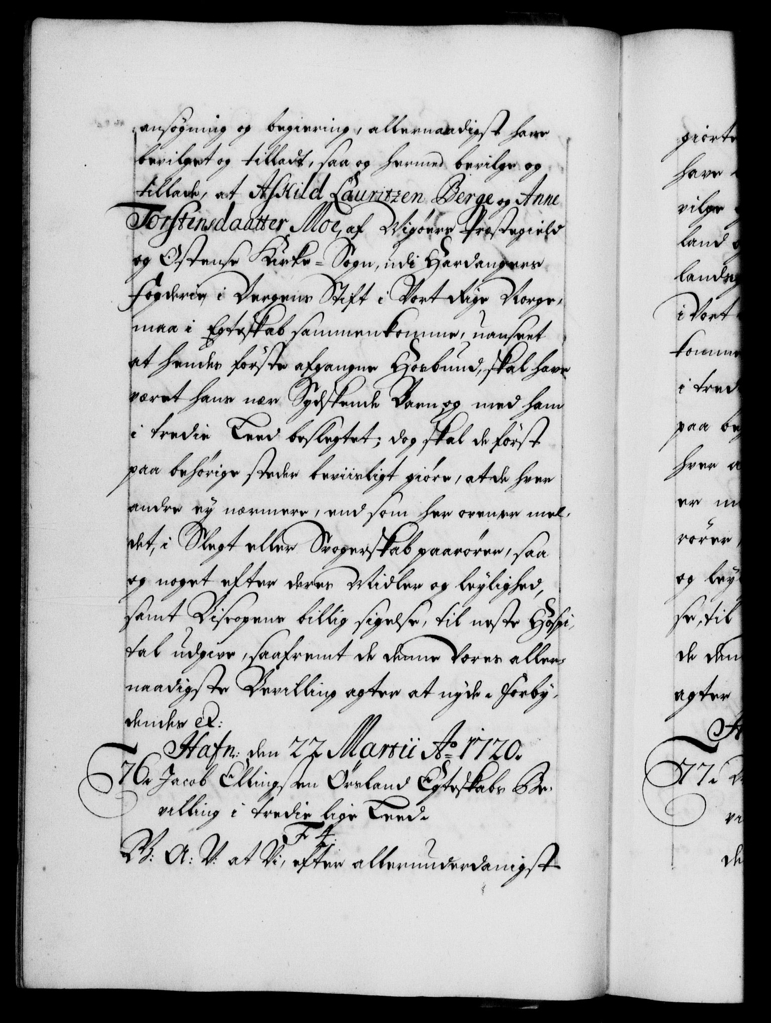 Danske Kanselli 1572-1799, AV/RA-EA-3023/F/Fc/Fca/Fcaa/L0023: Norske registre, 1720-1722, p. 53b