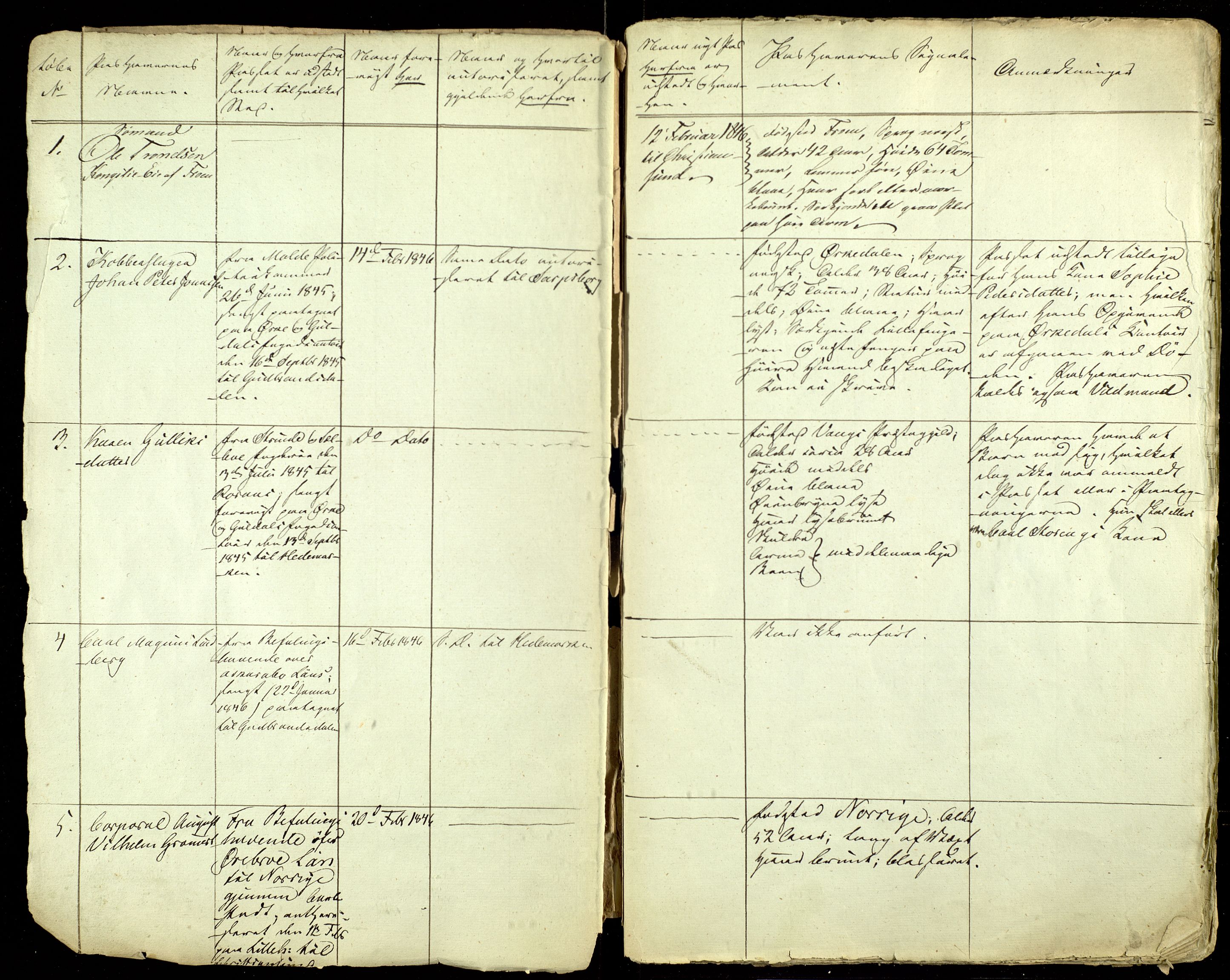 Gudbrandsdalen fogderi, AV/SAH-FOGDO-002/L/La/L0004: Passjournal, 1846-1859