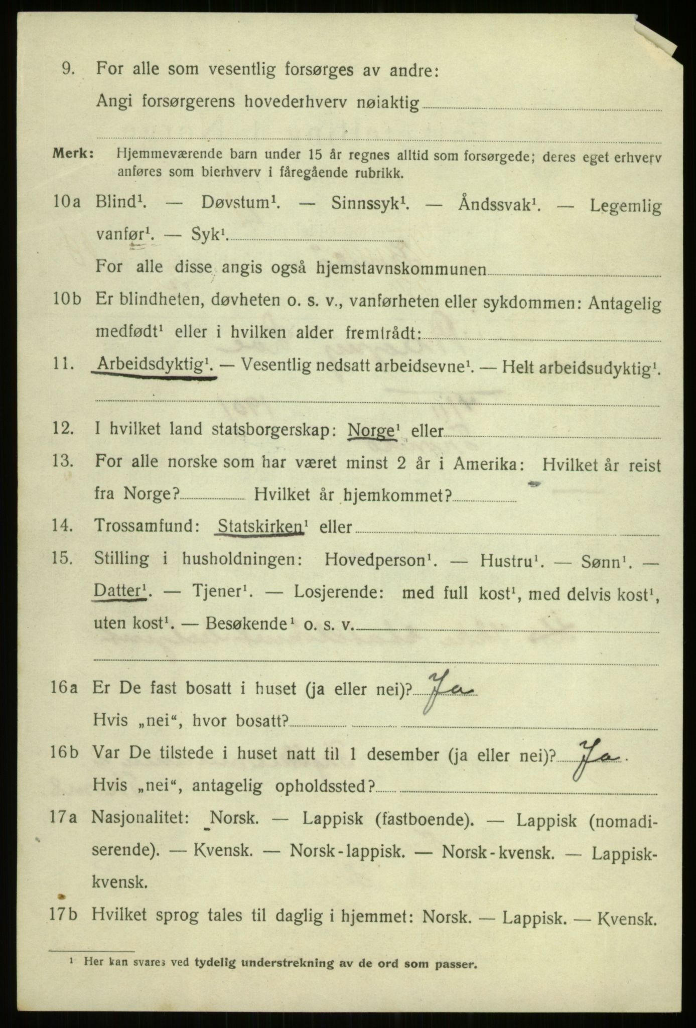 SATØ, 1920 census for Tromsø, 1920, p. 20867