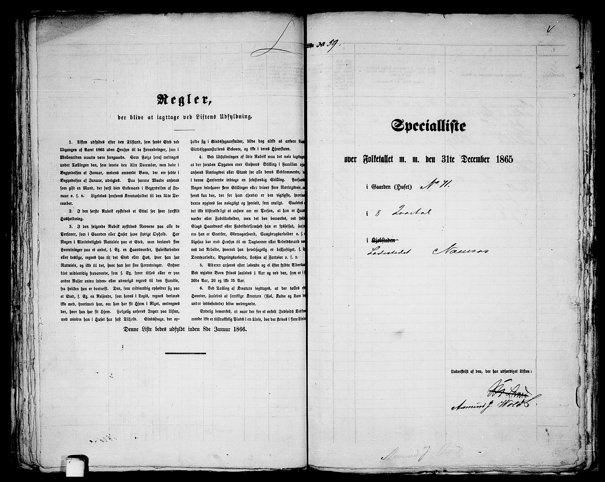 RA, 1865 census for Namsos/Namsos, 1865, p. 122