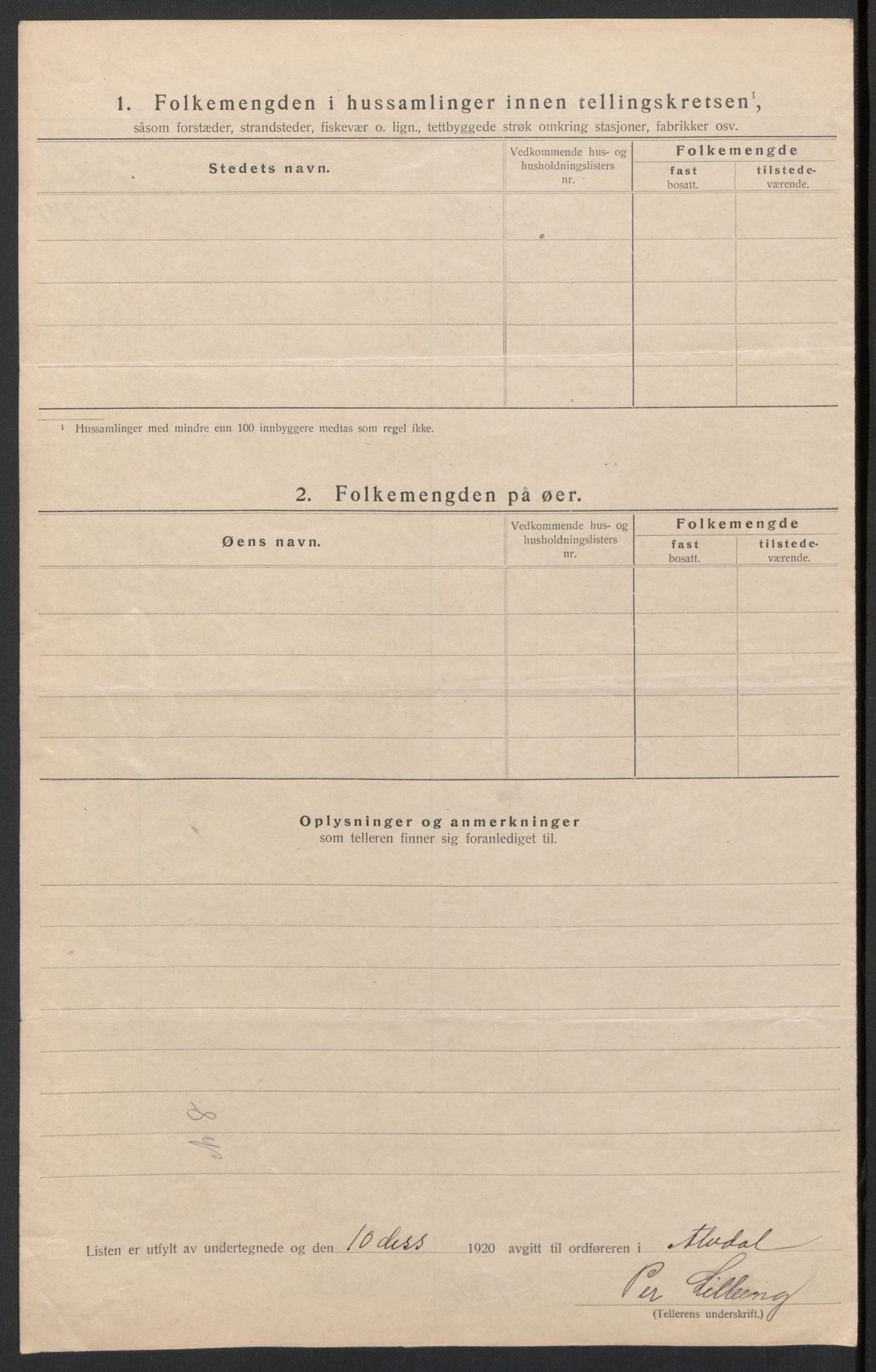 SAH, 1920 census for Alvdal, 1920, p. 37