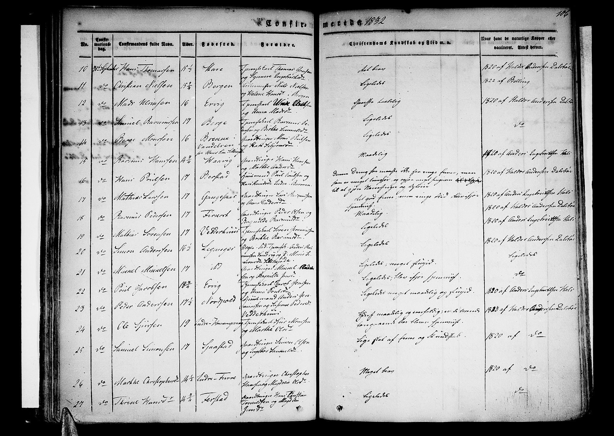 Selje sokneprestembete, AV/SAB-A-99938/H/Ha/Haa/Haaa: Parish register (official) no. A 9, 1829-1844, p. 106