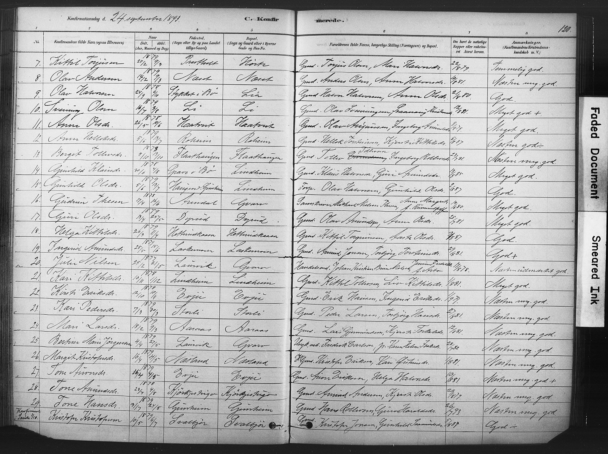 Sauherad kirkebøker, AV/SAKO-A-298/F/Fb/L0002: Parish register (official) no. II 2, 1878-1901, p. 120