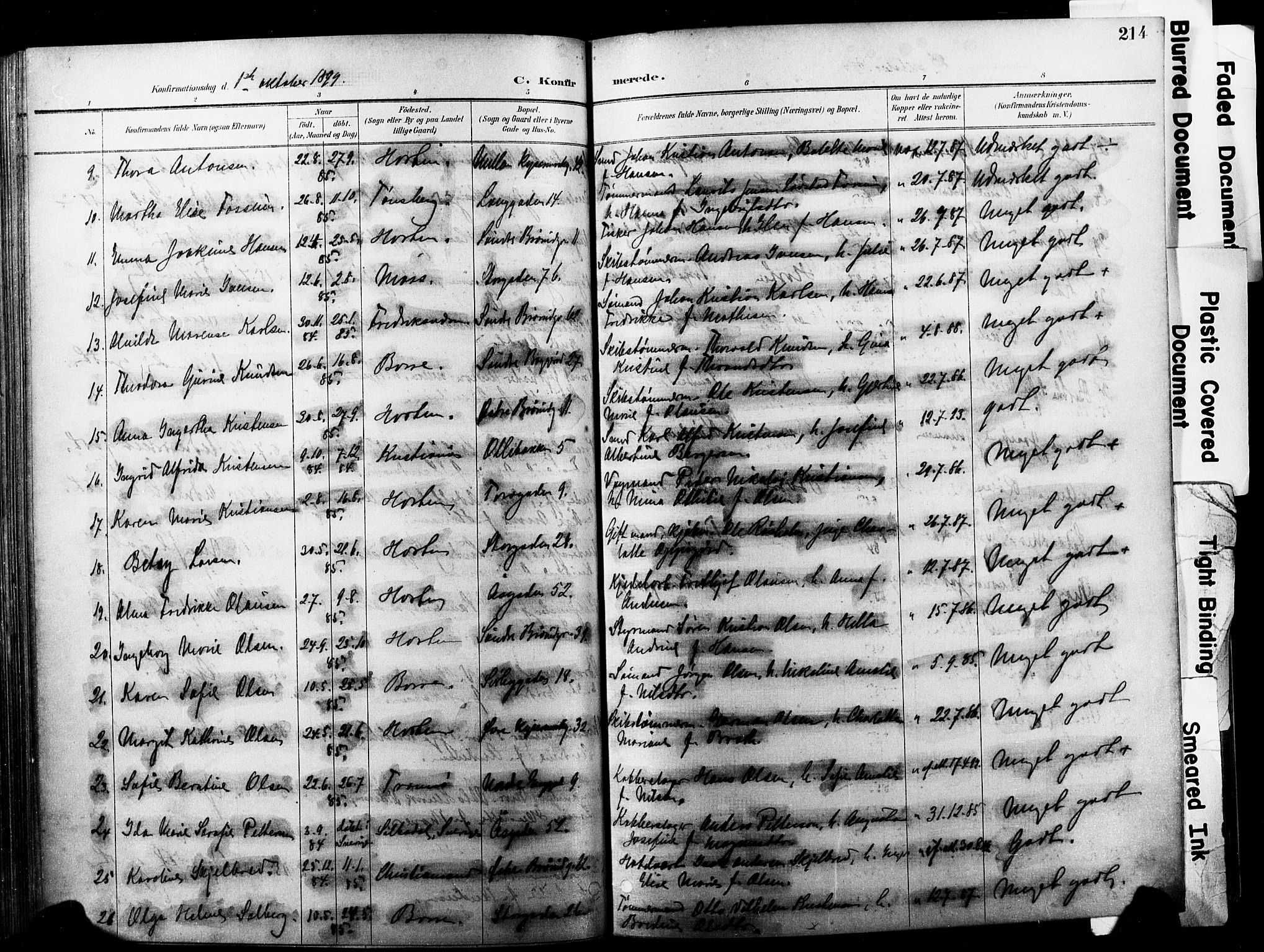 Horten kirkebøker, AV/SAKO-A-348/F/Fa/L0005: Parish register (official) no. 5, 1896-1904, p. 214