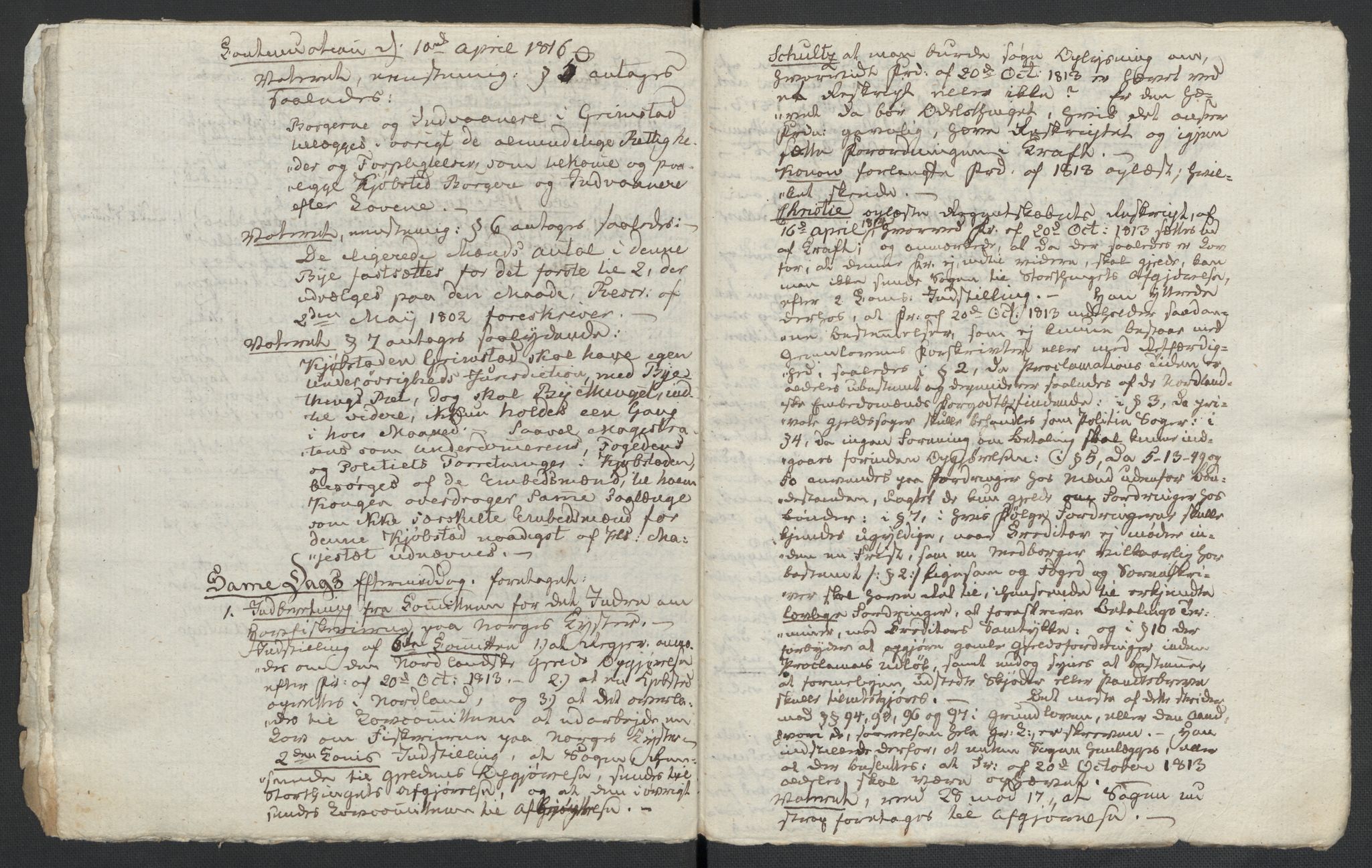 Christie, Wilhelm Frimann Koren, AV/RA-PA-0014/F/L0005: Christies dokumenter fra Stortinget, 1815-1816, p. 792