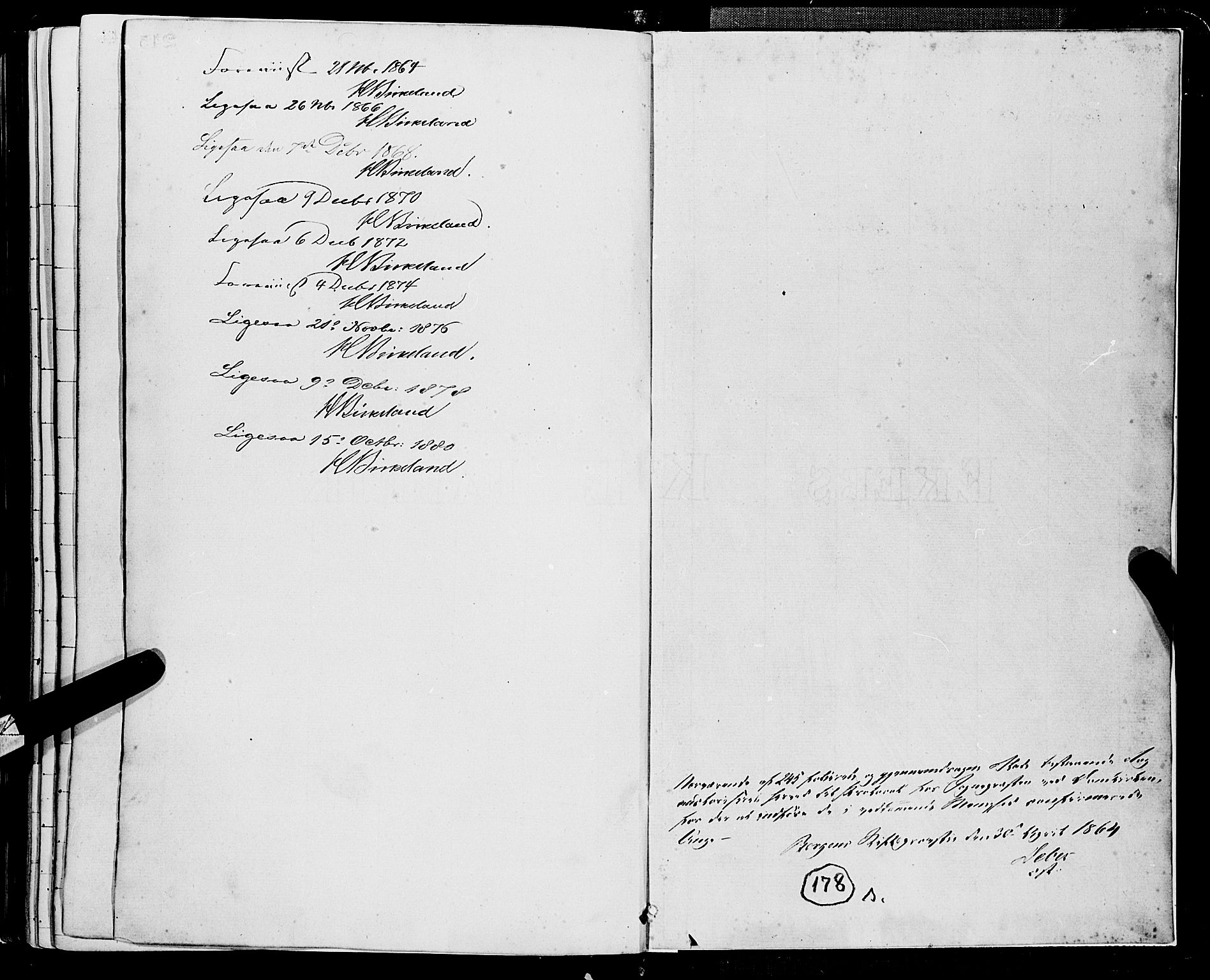 Domkirken sokneprestembete, SAB/A-74801/H/Haa/L0029: Parish register (official) no. C 4, 1864-1879
