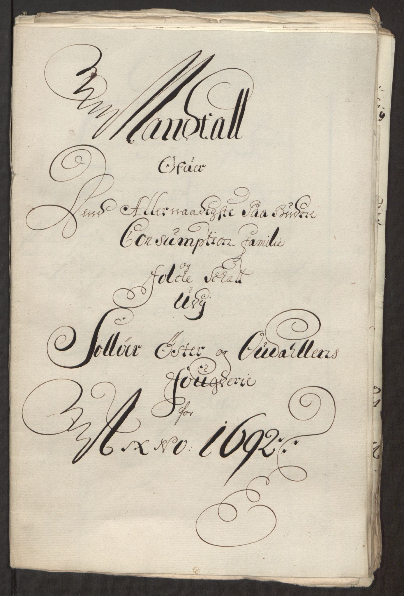 Rentekammeret inntil 1814, Reviderte regnskaper, Fogderegnskap, RA/EA-4092/R13/L0830: Fogderegnskap Solør, Odal og Østerdal, 1692, p. 242