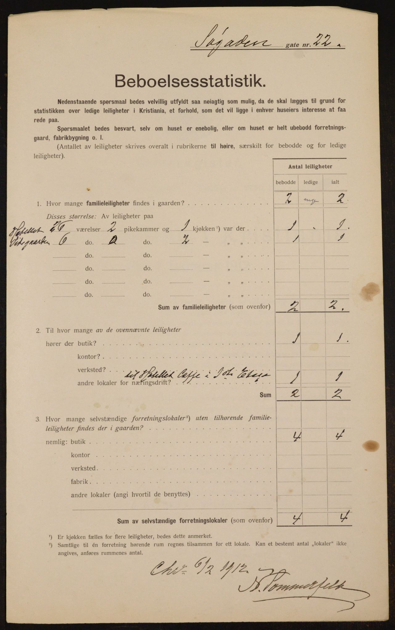 OBA, Municipal Census 1912 for Kristiania, 1912, p. 95515