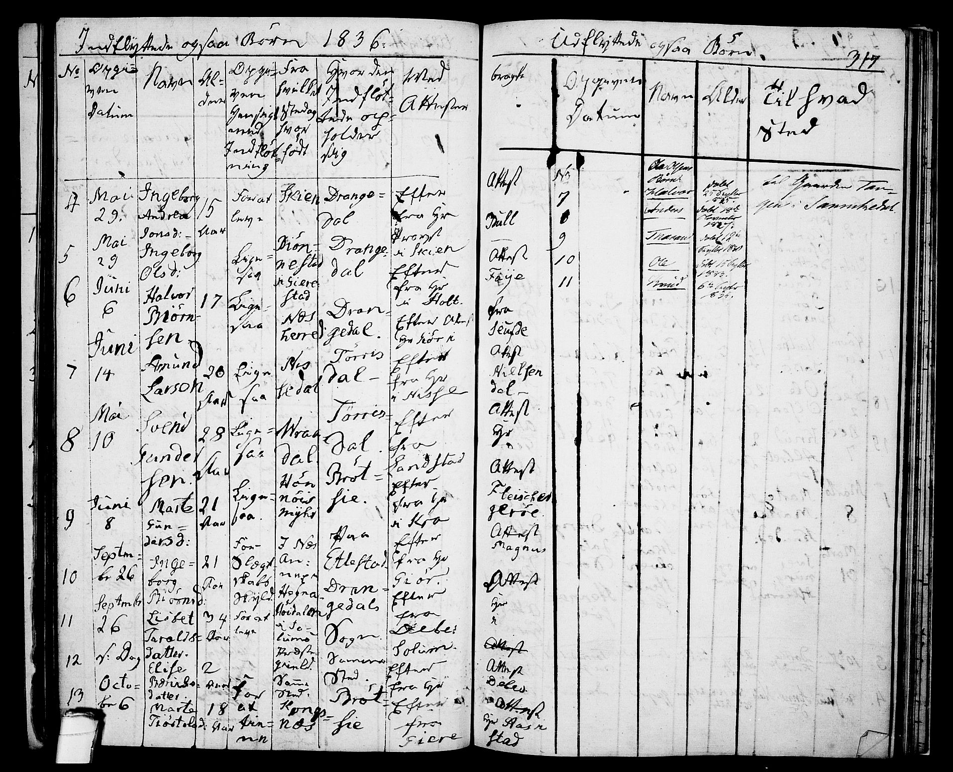Drangedal kirkebøker, SAKO/A-258/F/Fa/L0006: Parish register (official) no. 6, 1831-1837, p. 317