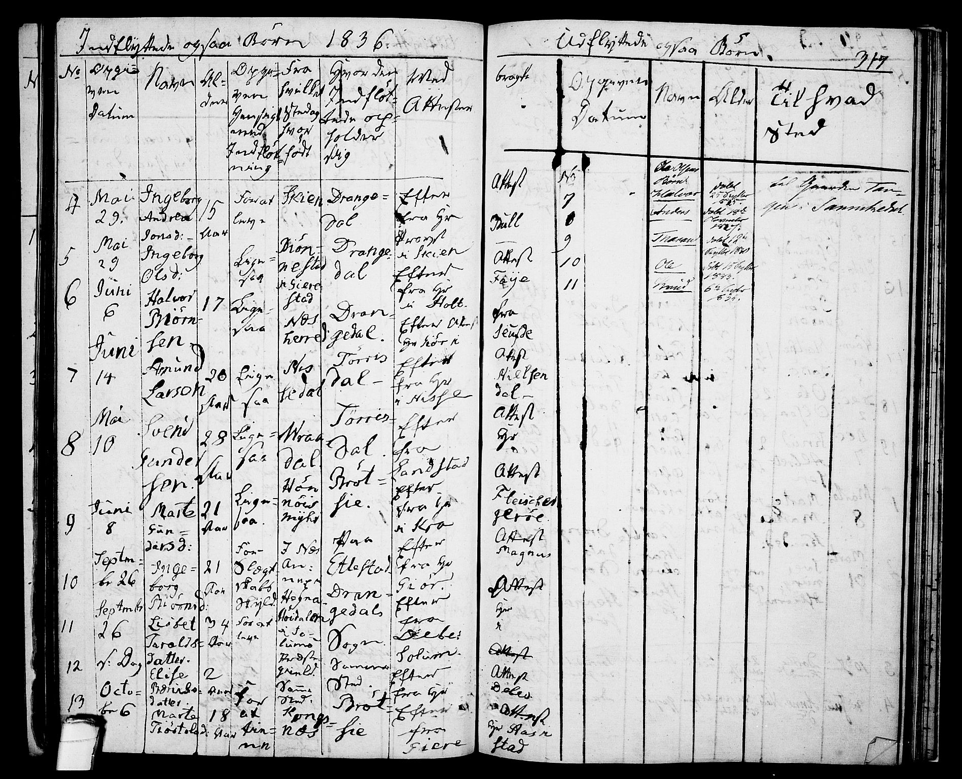 Drangedal kirkebøker, AV/SAKO-A-258/F/Fa/L0006: Parish register (official) no. 6, 1831-1837, p. 317