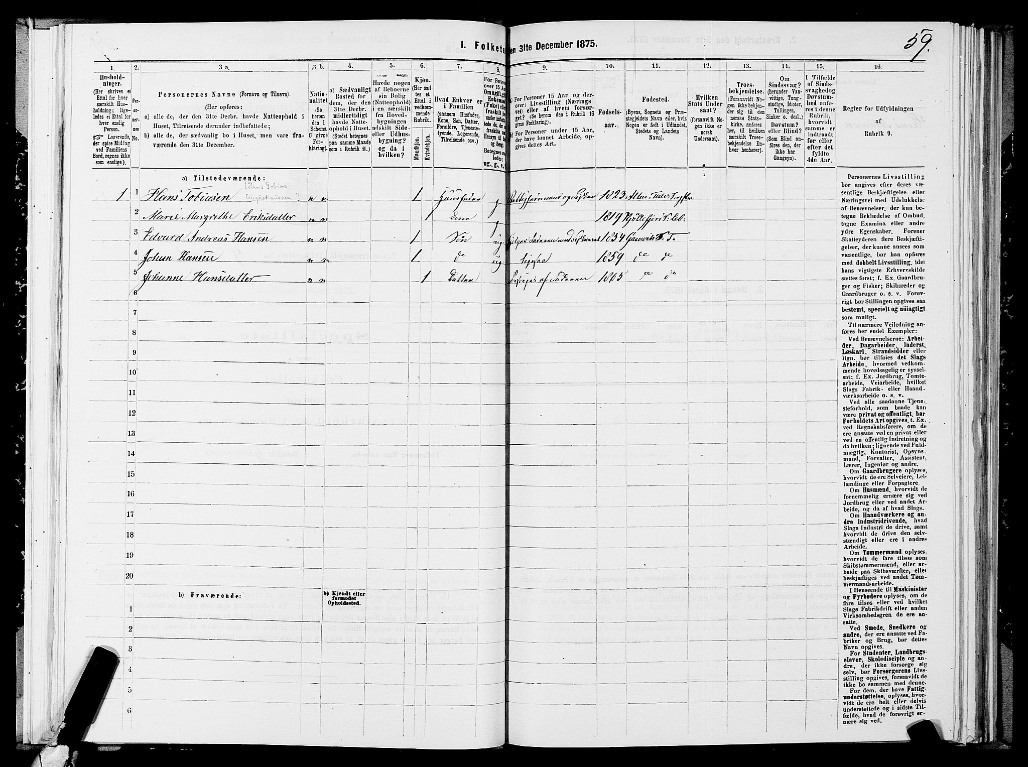 SATØ, 1875 census for 2025P Tana, 1875, p. 3059