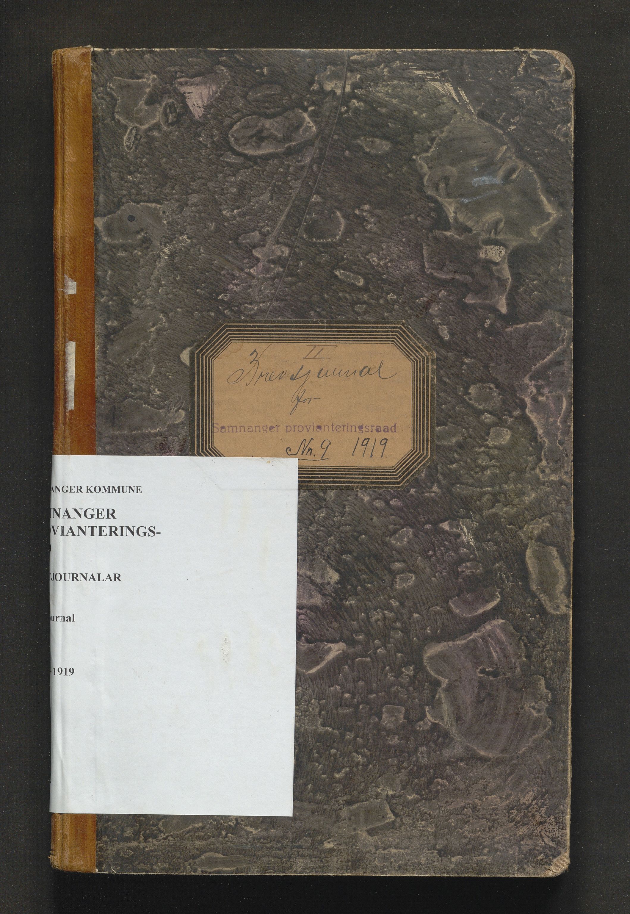 Samnanger kommune. Provianteringsrådet, IKAH/1242-840/C/Ca/L0002: Postjournal for Samnanger provianteringsråd, 1918-1919