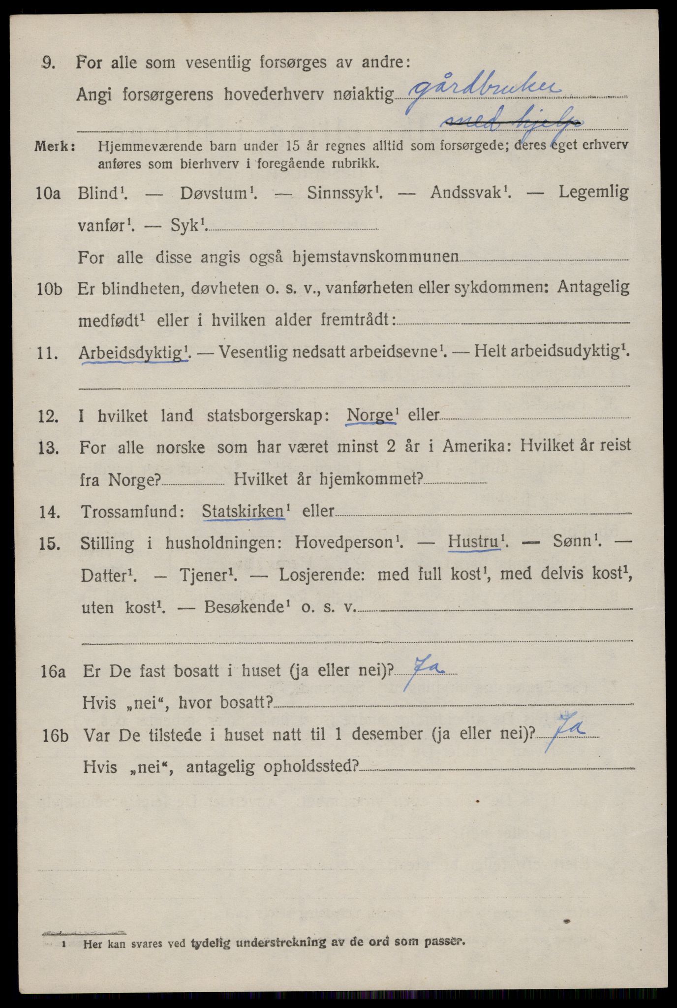 SAST, 1920 census for Sokndal, 1920, p. 3528