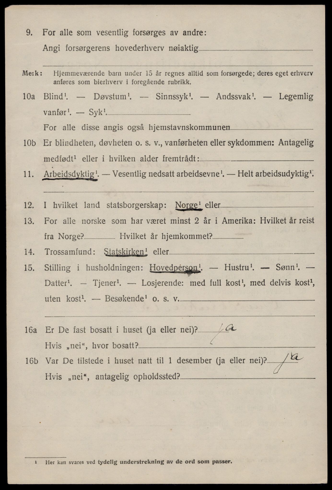 SAST, 1920 census for Helleland, 1920, p. 1574