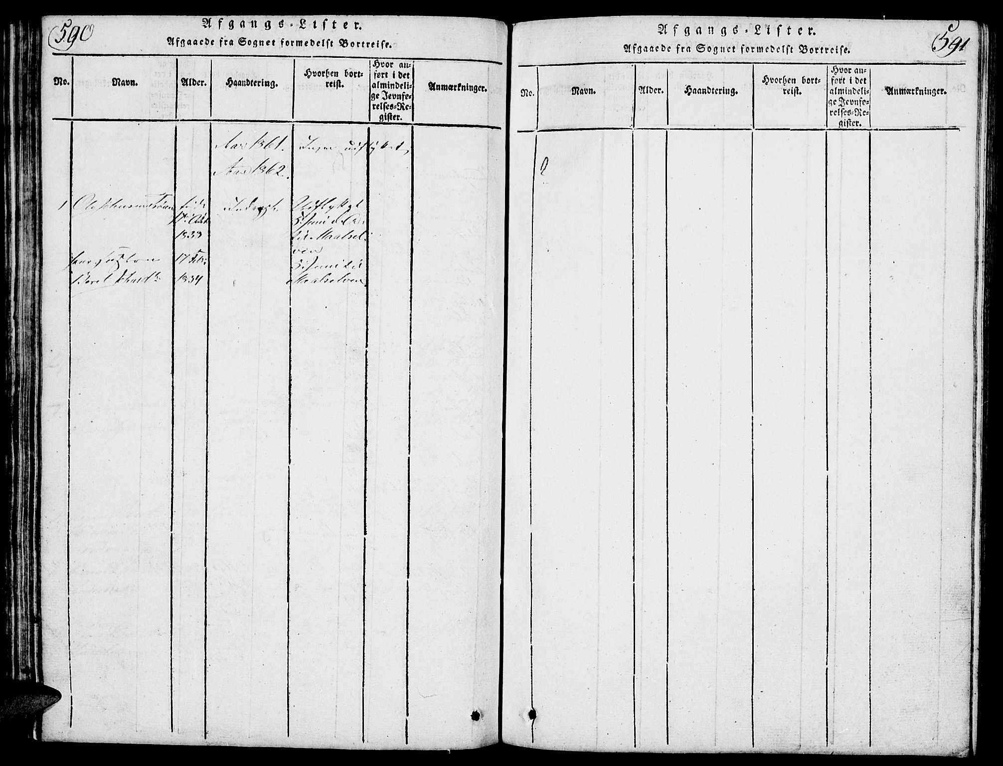 Tolga prestekontor, AV/SAH-PREST-062/L/L0003: Parish register (copy) no. 3, 1815-1862, p. 590-591