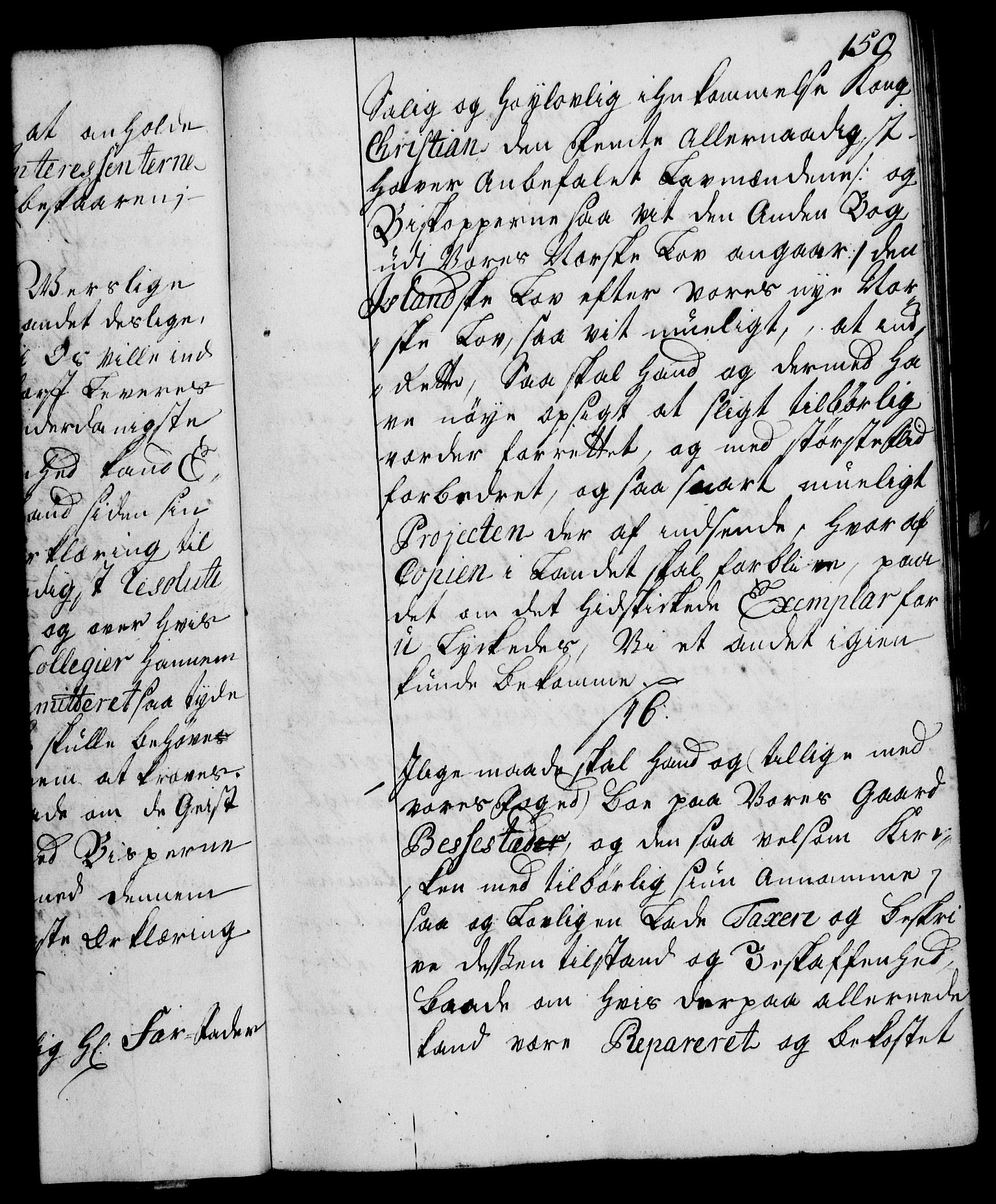 Rentekammeret, Kammerkanselliet, RA/EA-3111/G/Gg/Ggi/L0002: Norsk instruksjonsprotokoll med register (merket RK 53.35), 1729-1751, p. 150