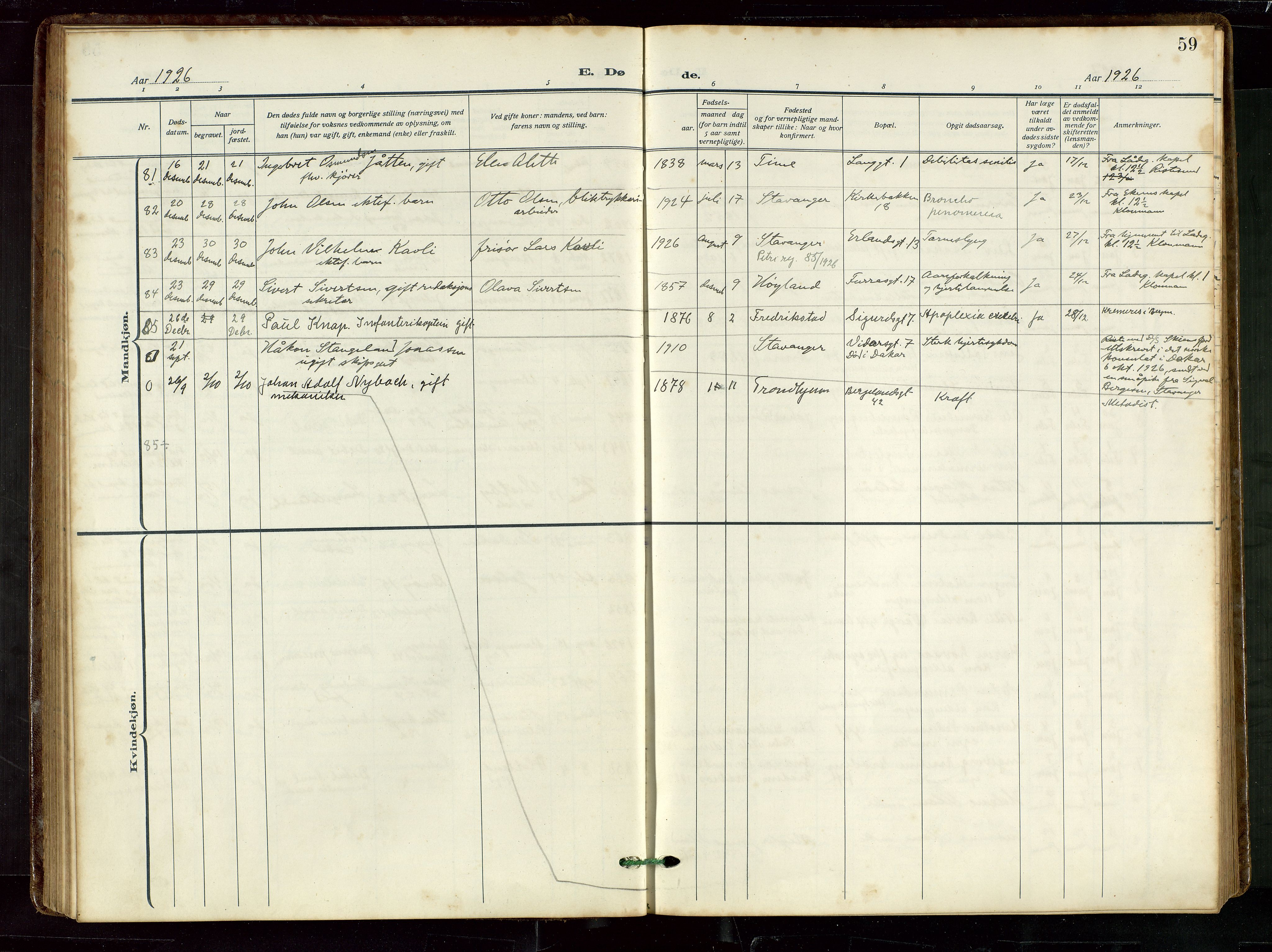 St. Petri sokneprestkontor, AV/SAST-A-101813/002/D/L0003: Parish register (official) no. A 28, 1919-1938, p. 59