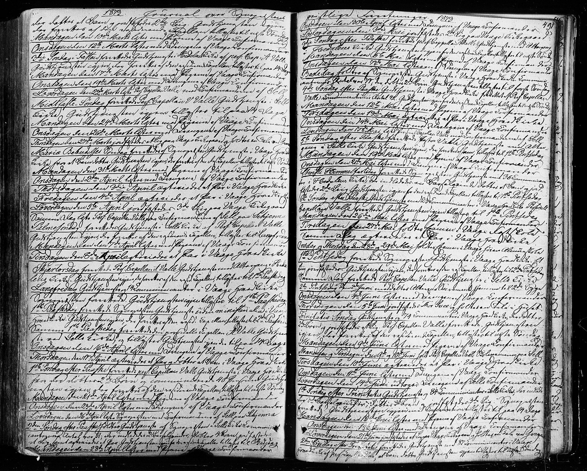 Vågå prestekontor, AV/SAH-PREST-076/H/Ha/Haa/L0007: Parish register (official) no. 7 /1, 1872-1886, p. 491